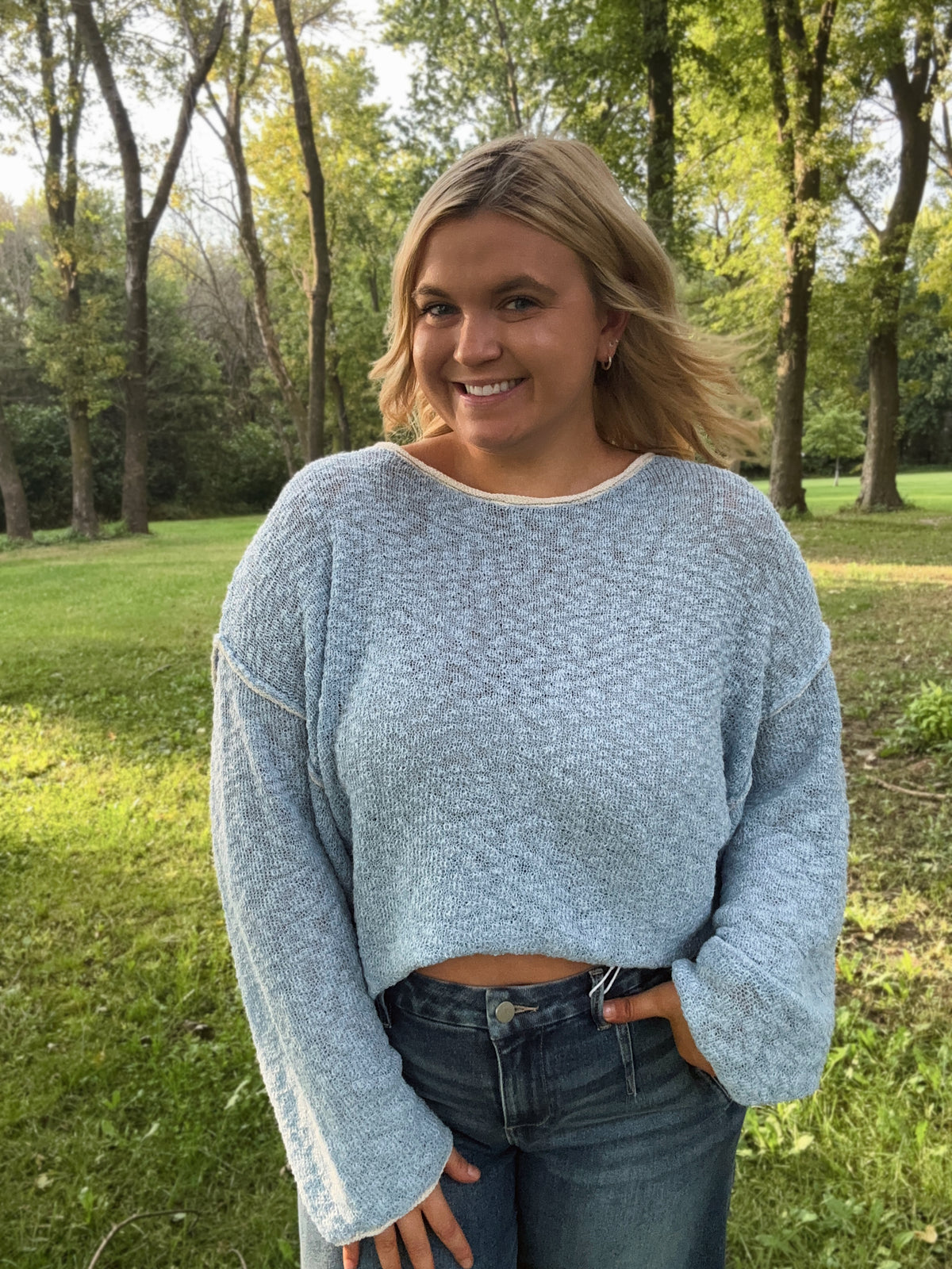 Elsie Sweater- Powder Blue