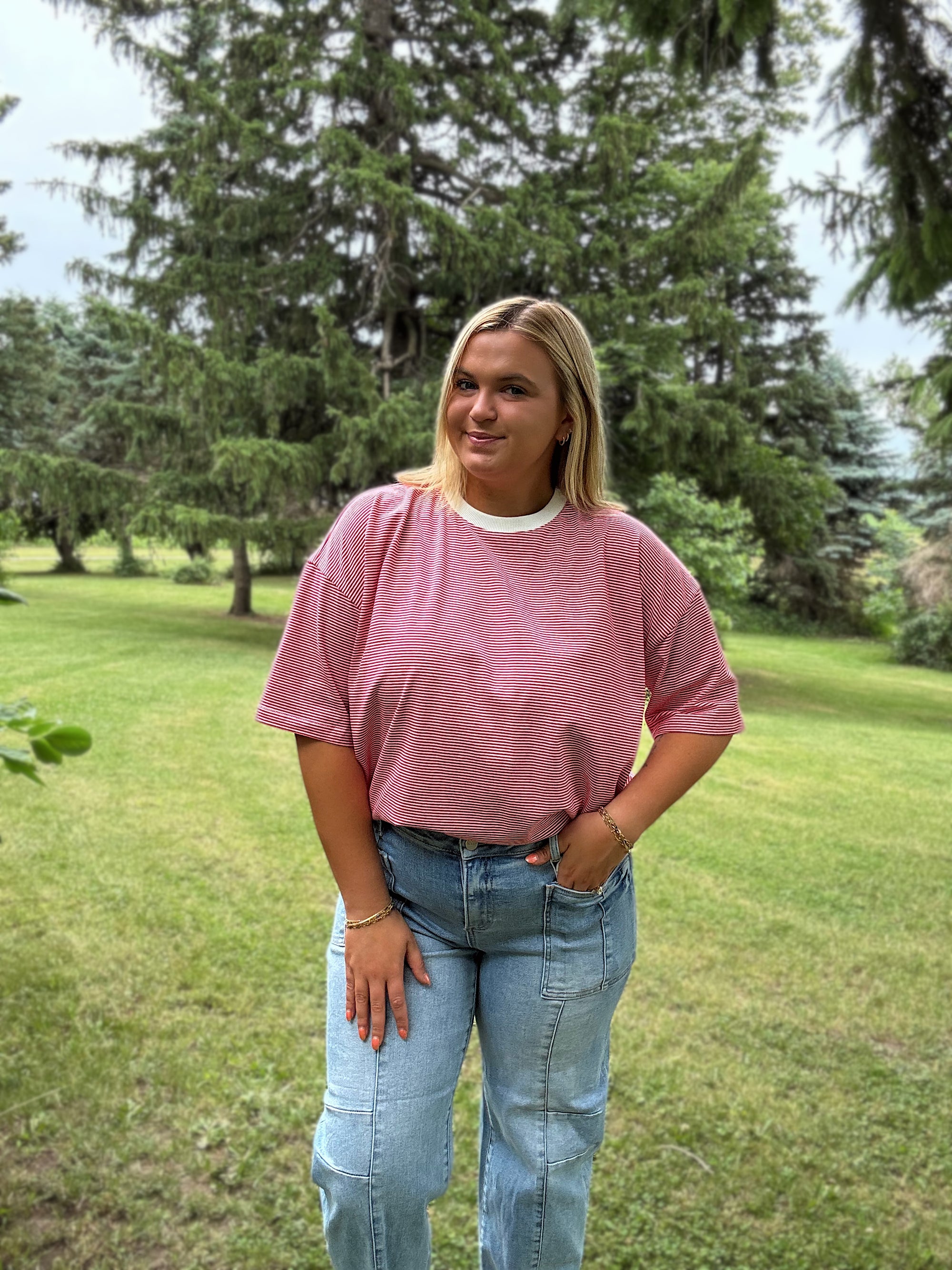 Cherry Stripe Tee