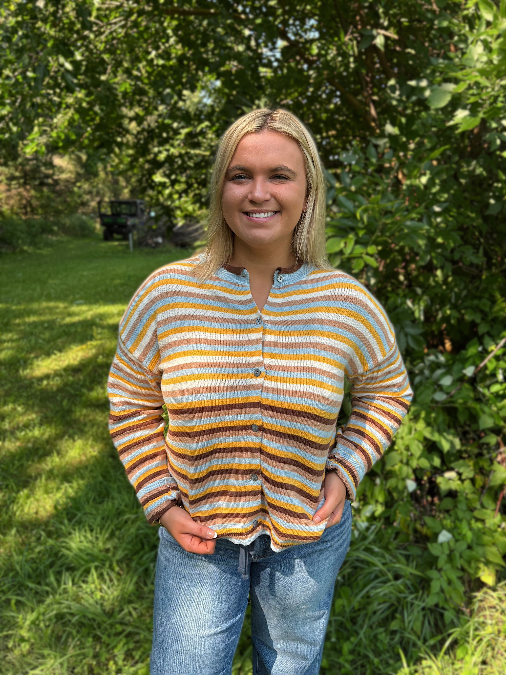 Golden Hour Stripe Cardigan