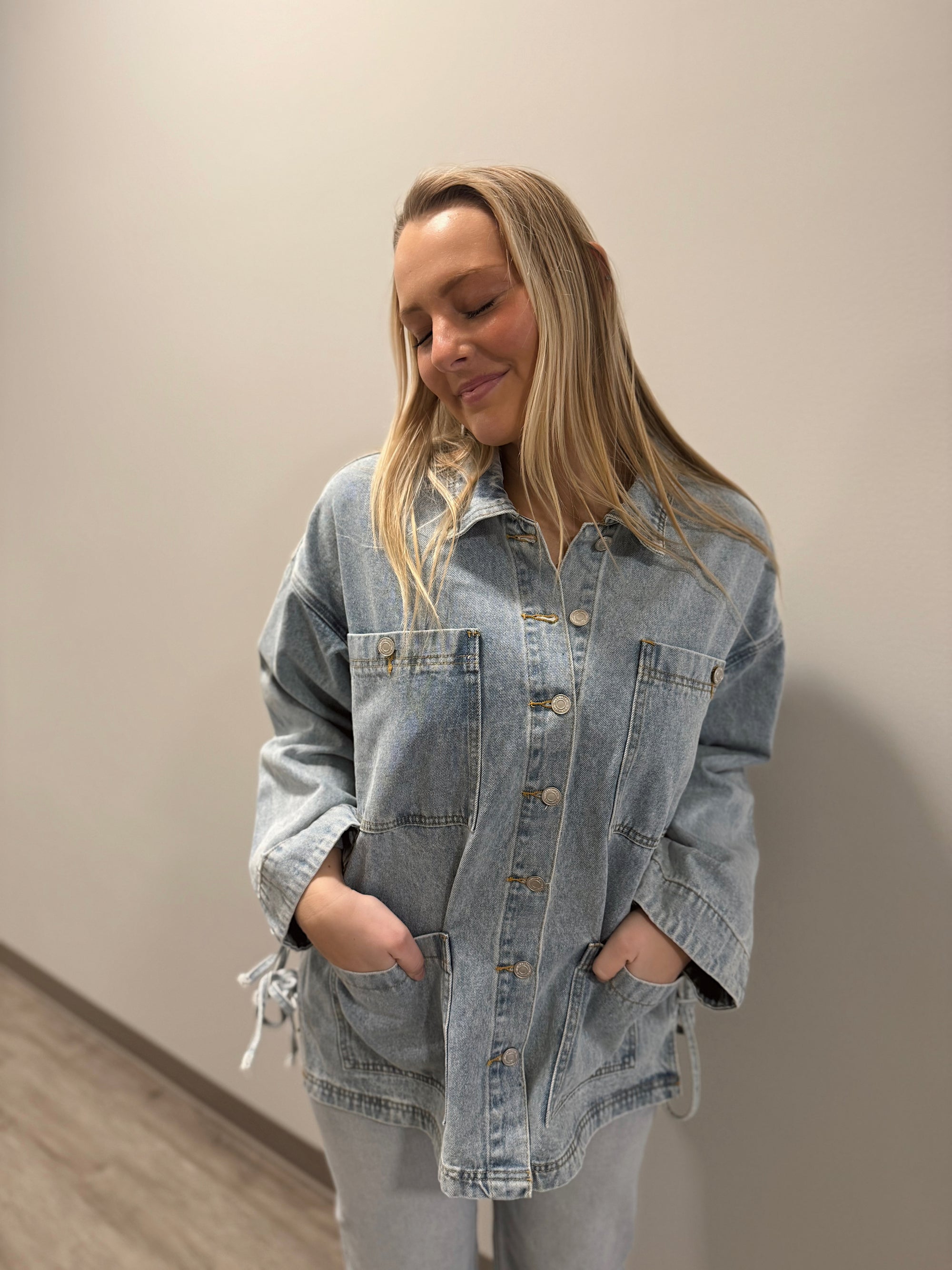 Soft Skies Denim Tie Jacket