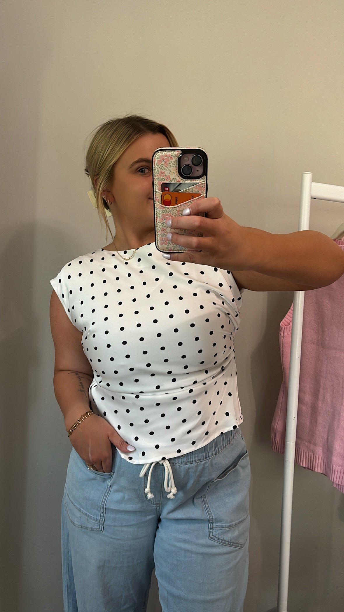Darling Dot Satin Top