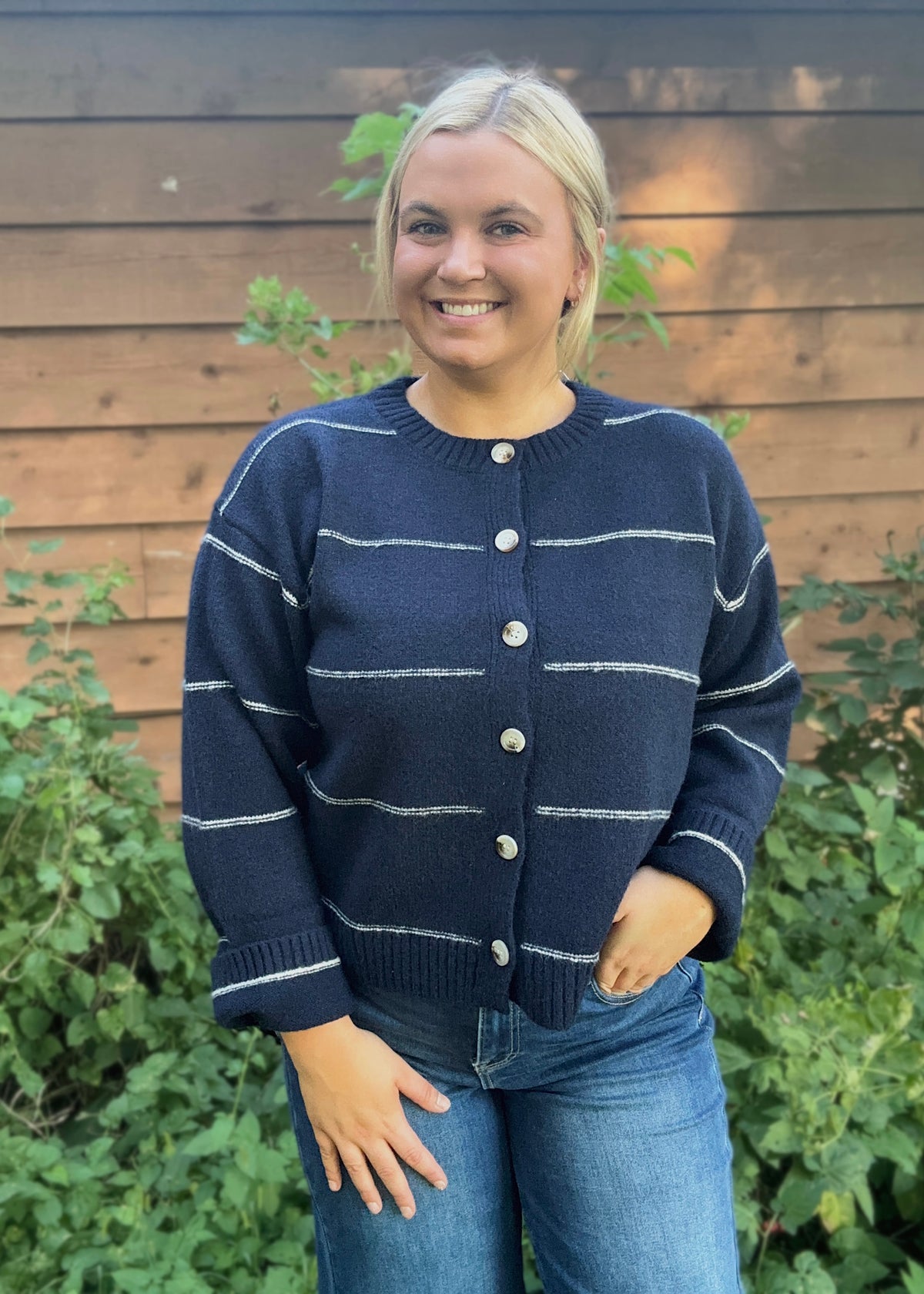 Navy Social Cardigan