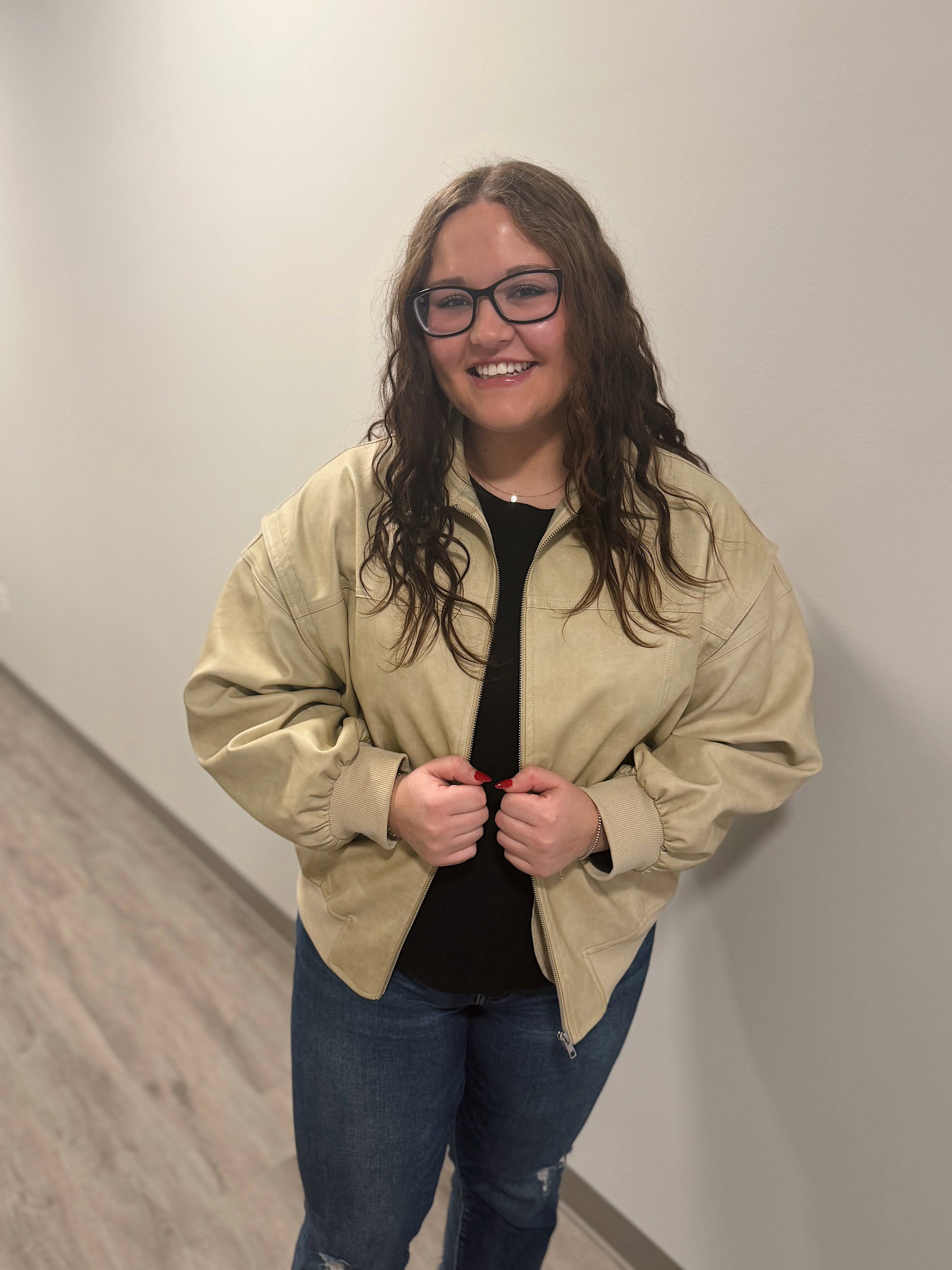 Neutral Ground Leather Bomber