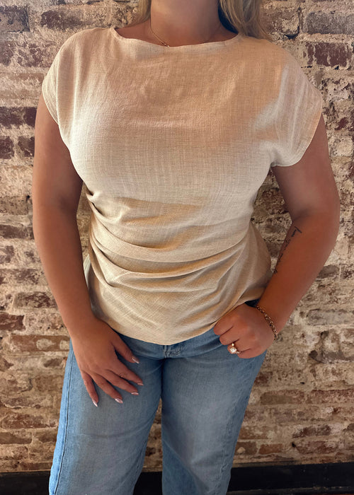 Almond Sculpt Tee