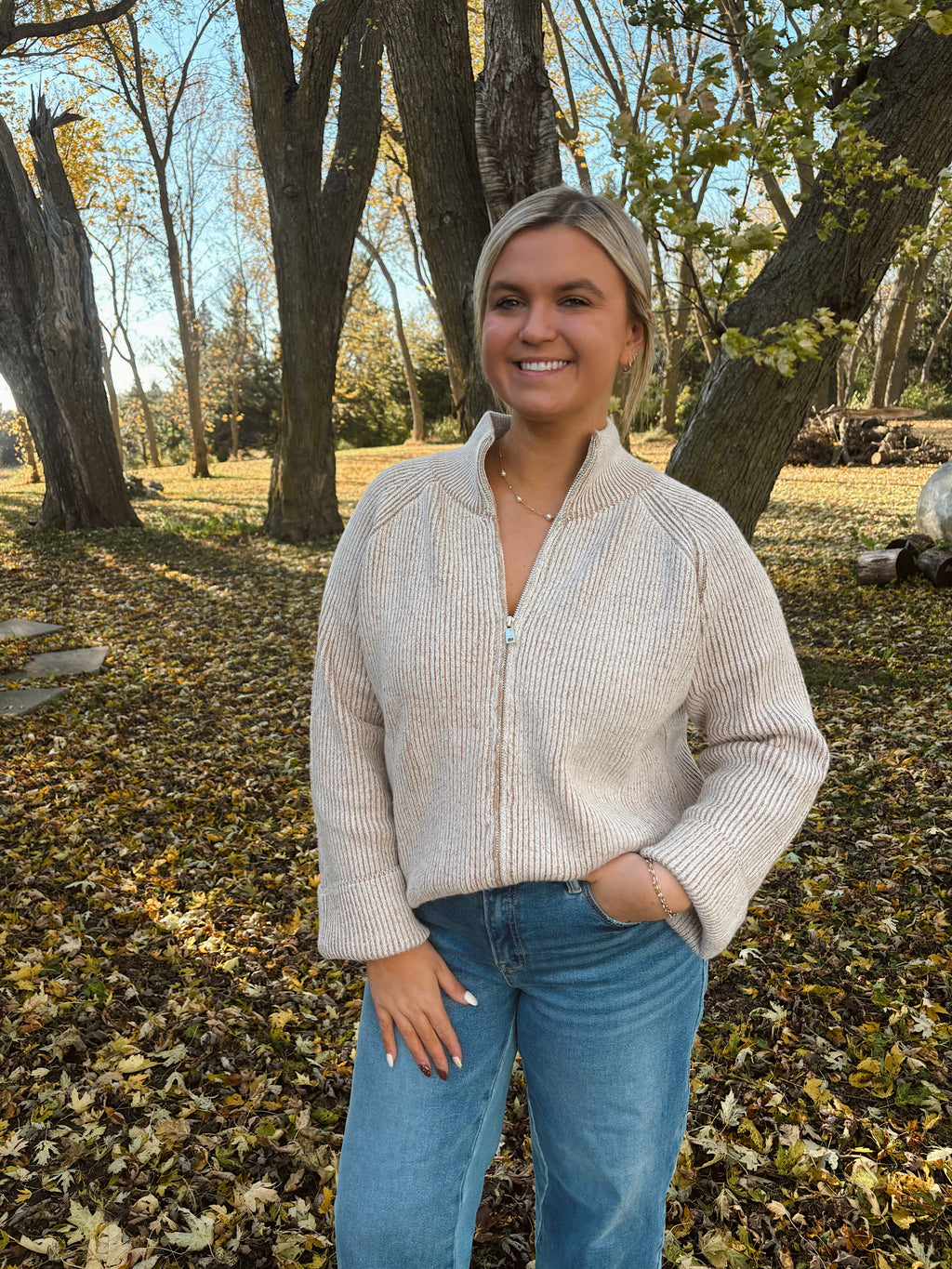 Fireside Zip-Up Cardigan