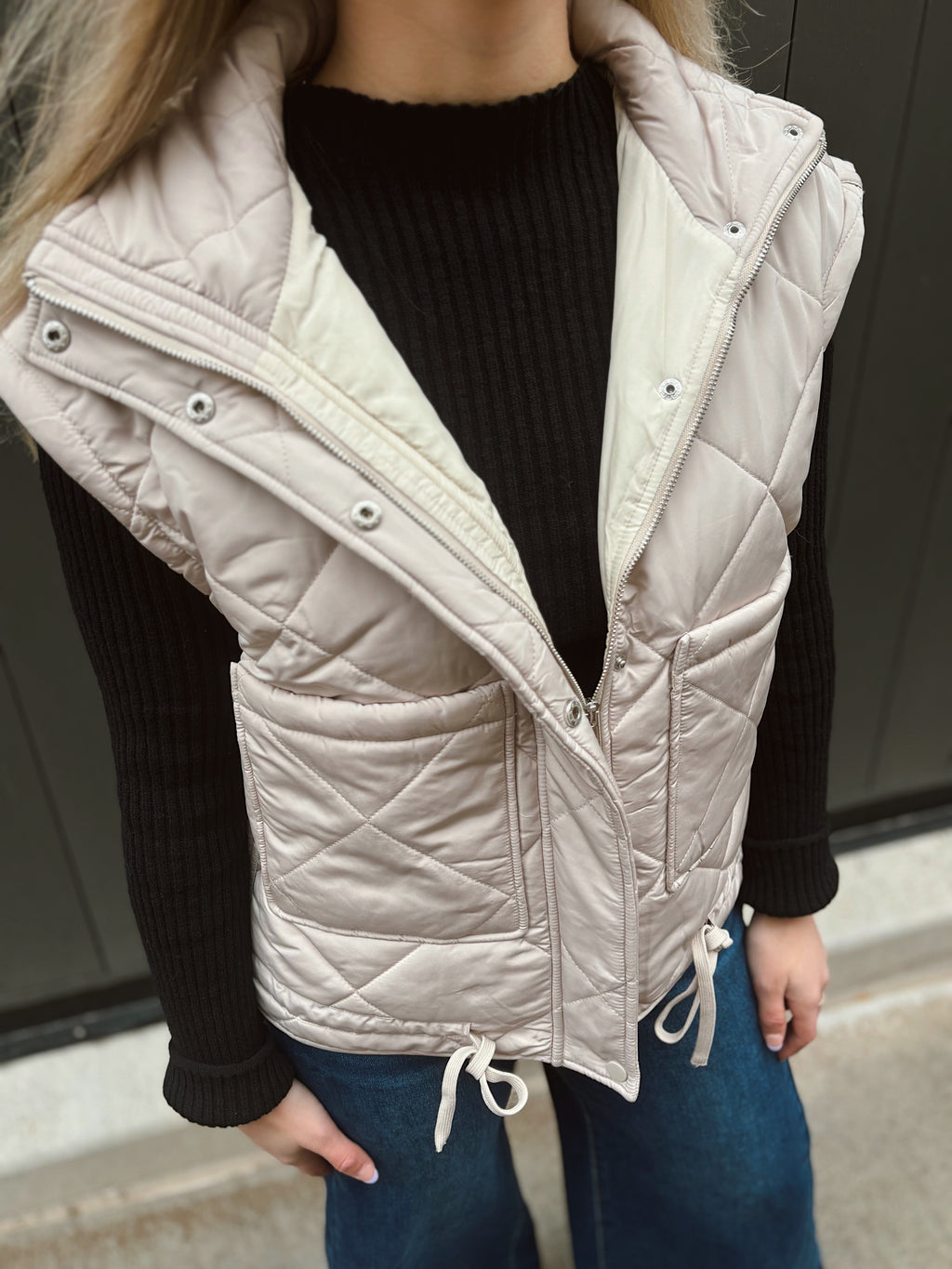 Alpine Taupe Puffer Vest