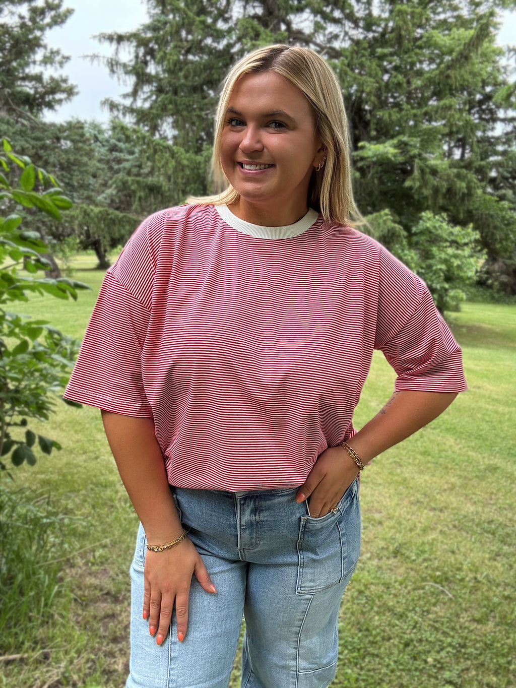 Cherry Stripe Tee
