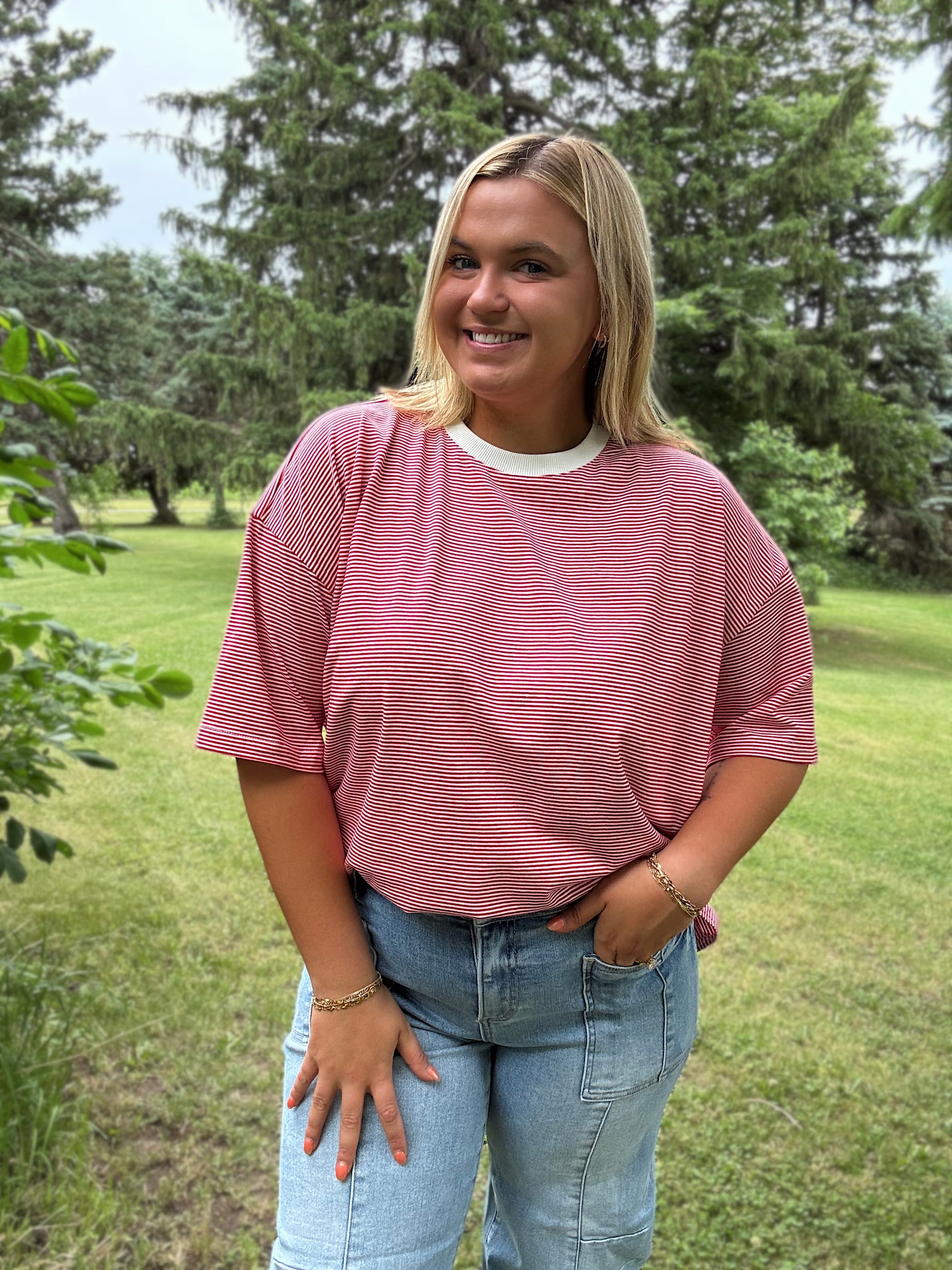 Cherry Stripe Tee