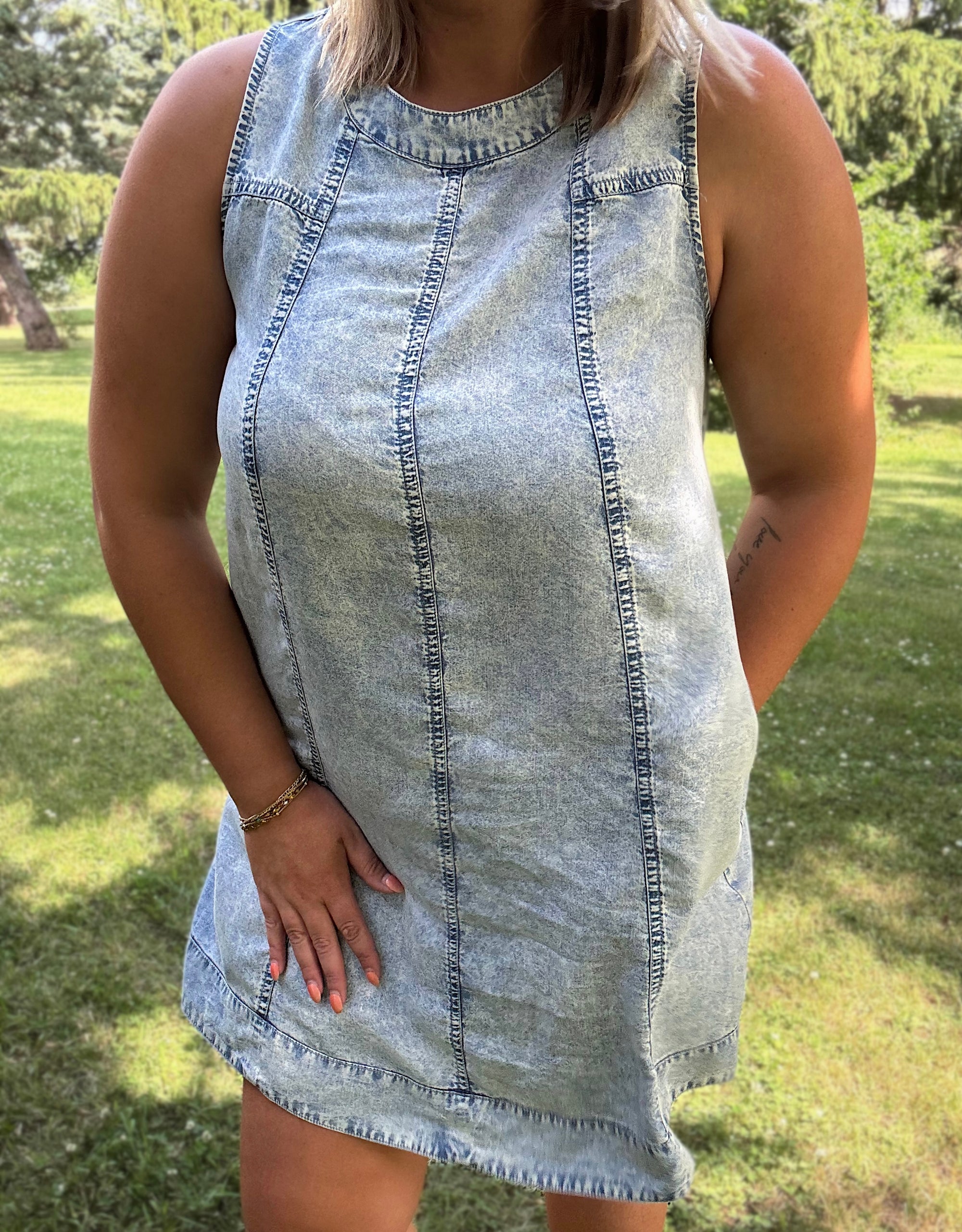 Chambray Charm Dress