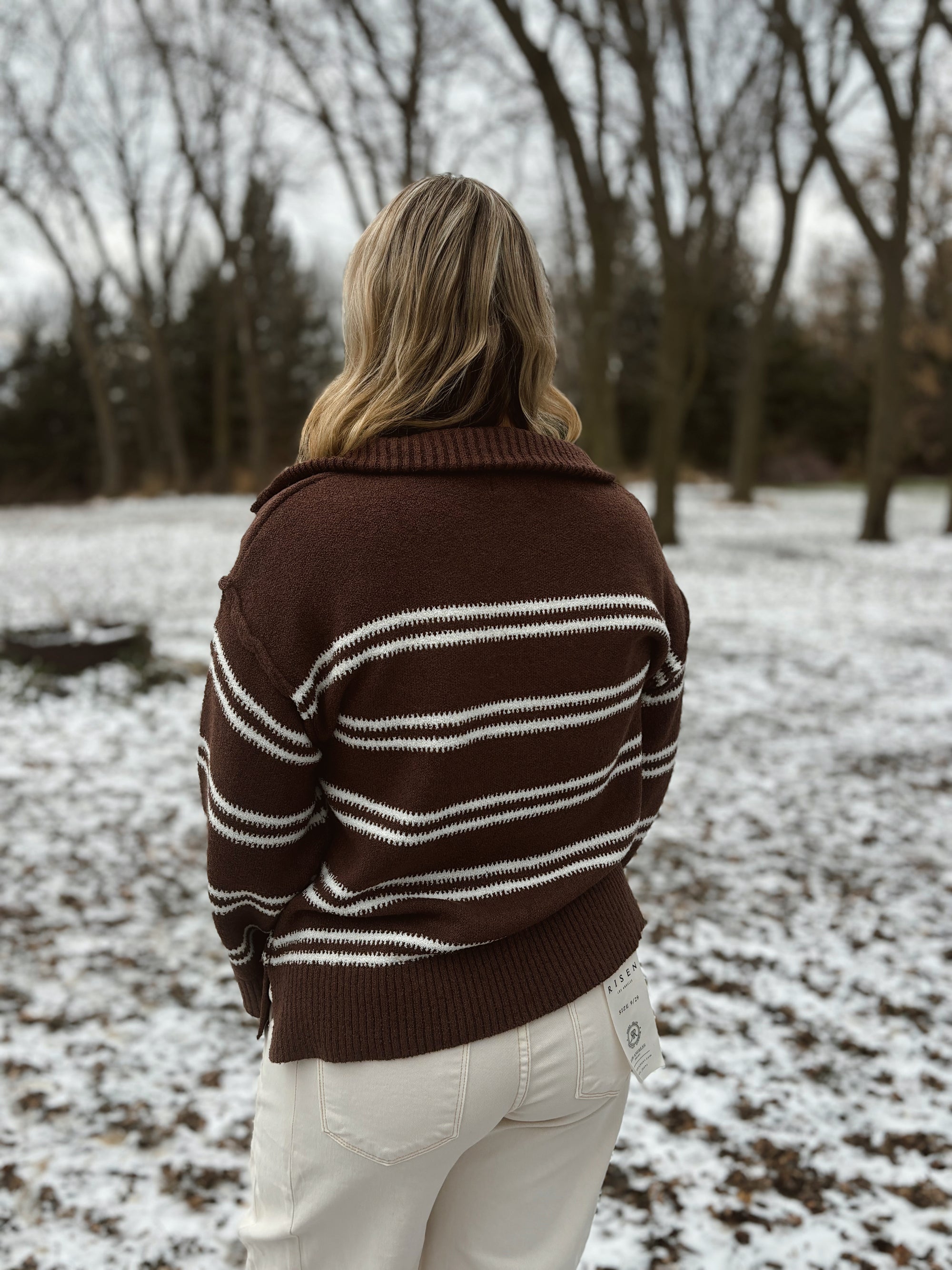 Morning Brew Stripe Zip