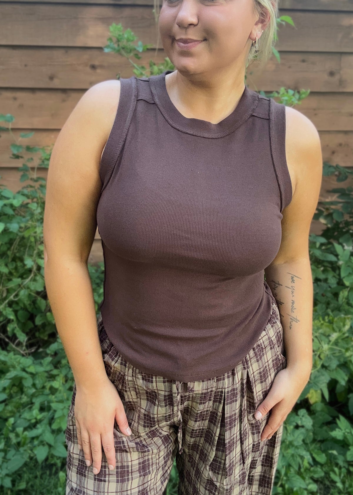 Cocoa Ribbed Tank