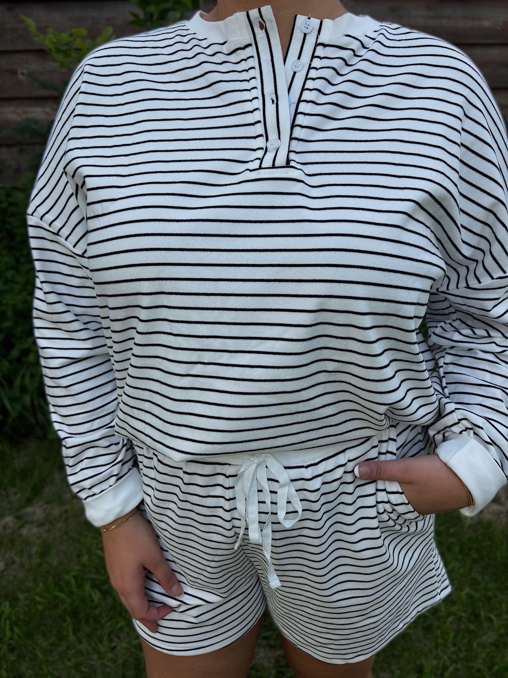 Oatmilk Stripe Set
