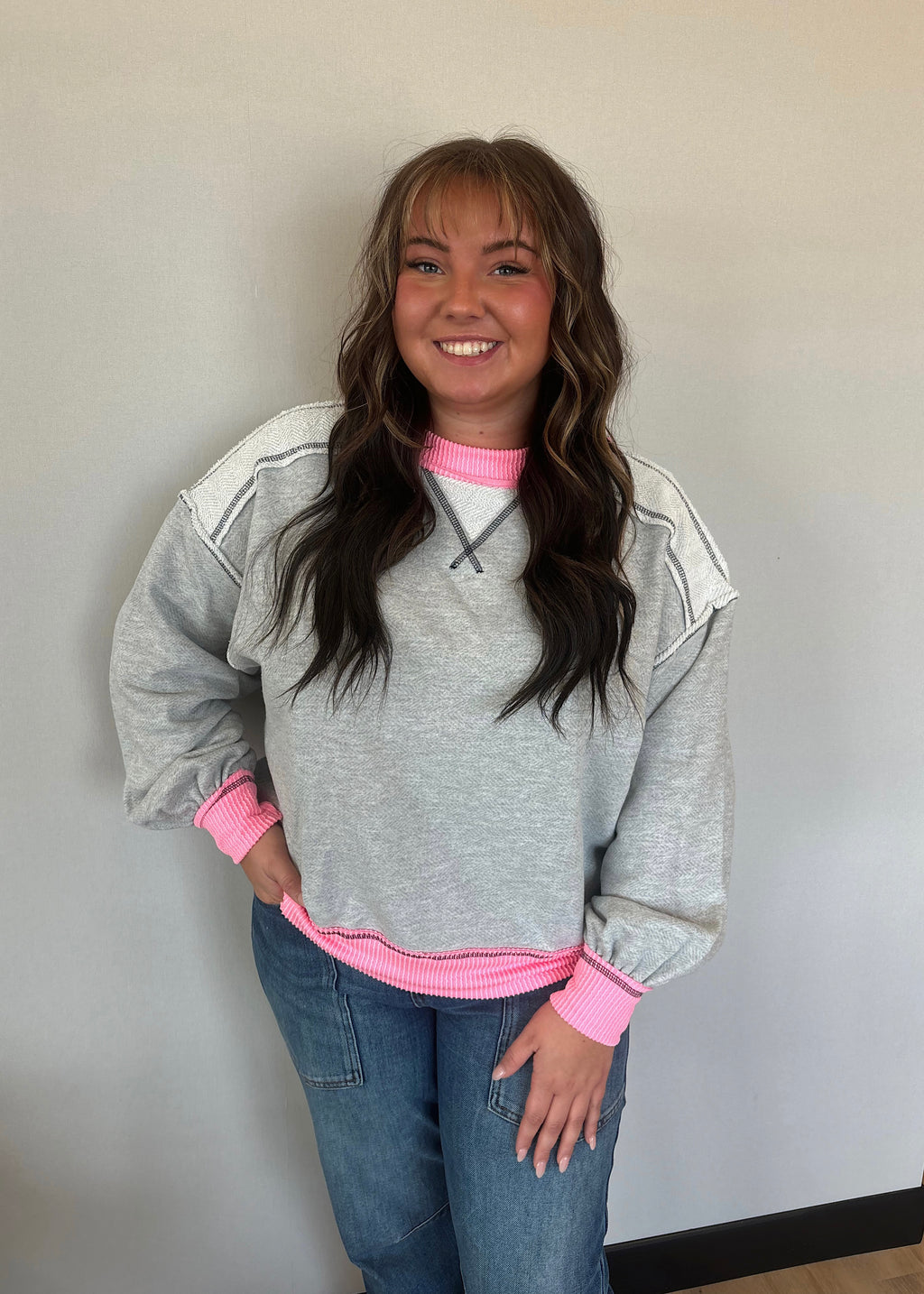 Pink Stitch Lounge Crew