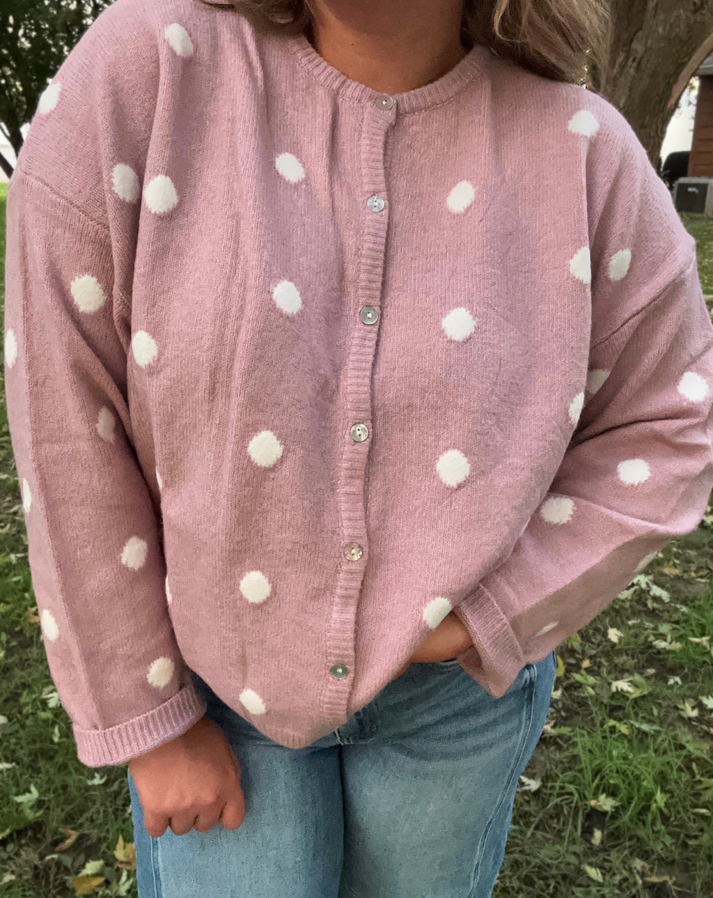 Blush Dot Cardigan