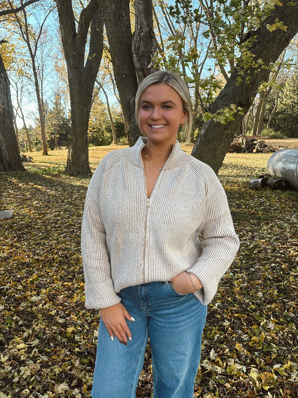 Fireside Zip-Up Cardigan