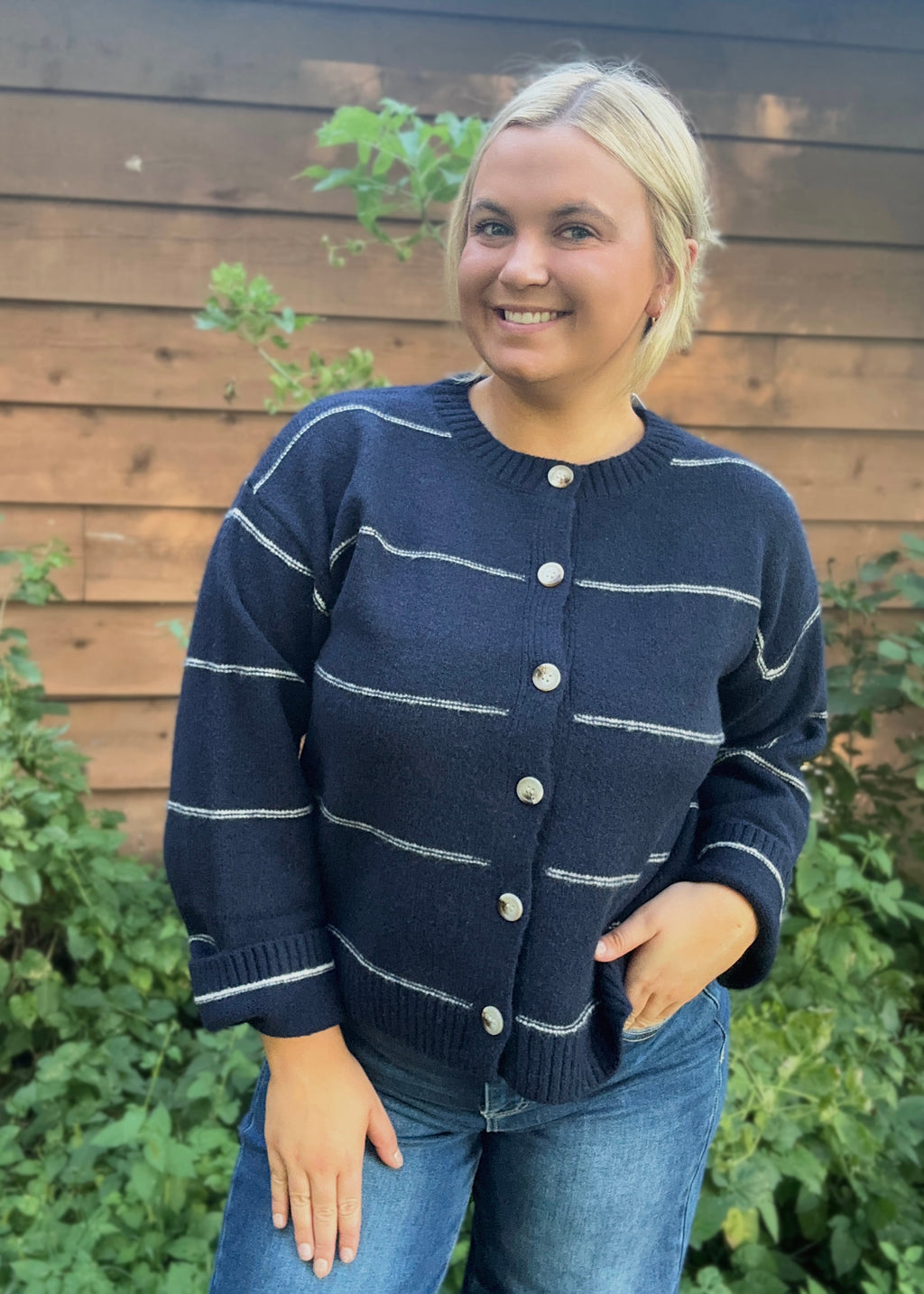 Navy Social Cardigan