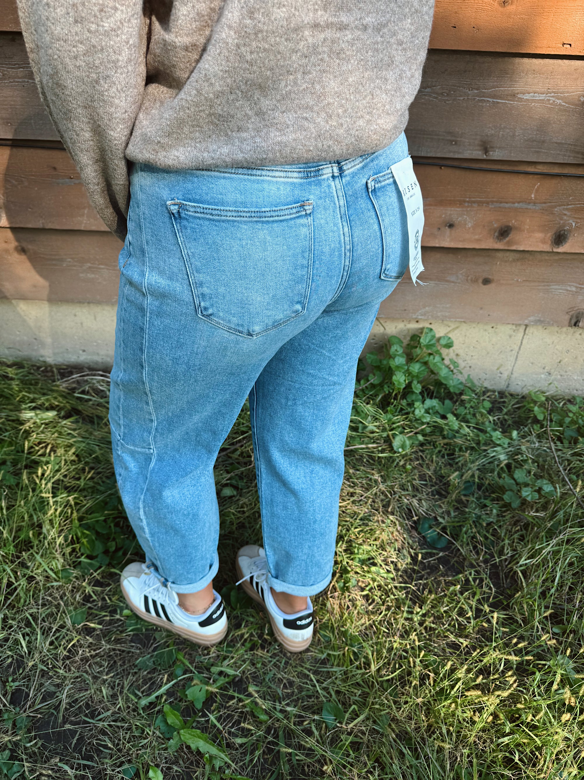 Risen High Rise Barrel Jeans