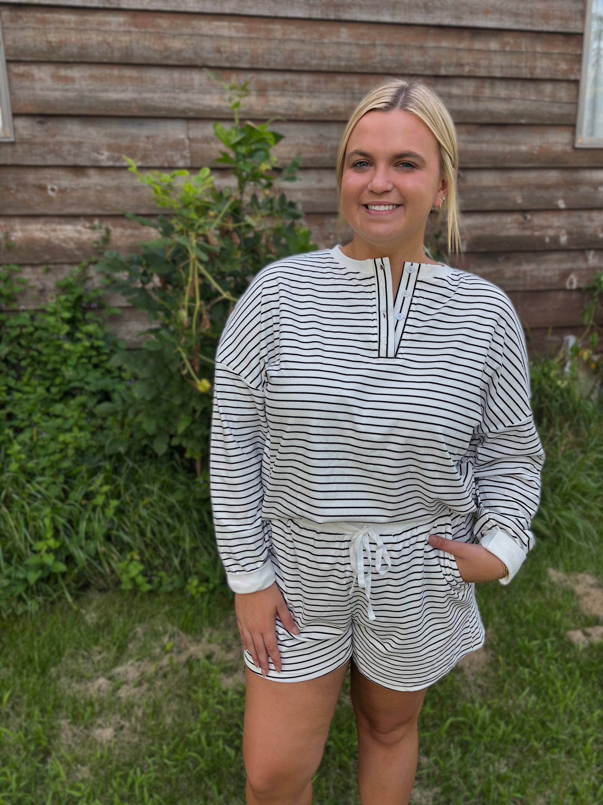 Oatmilk Stripe Set
