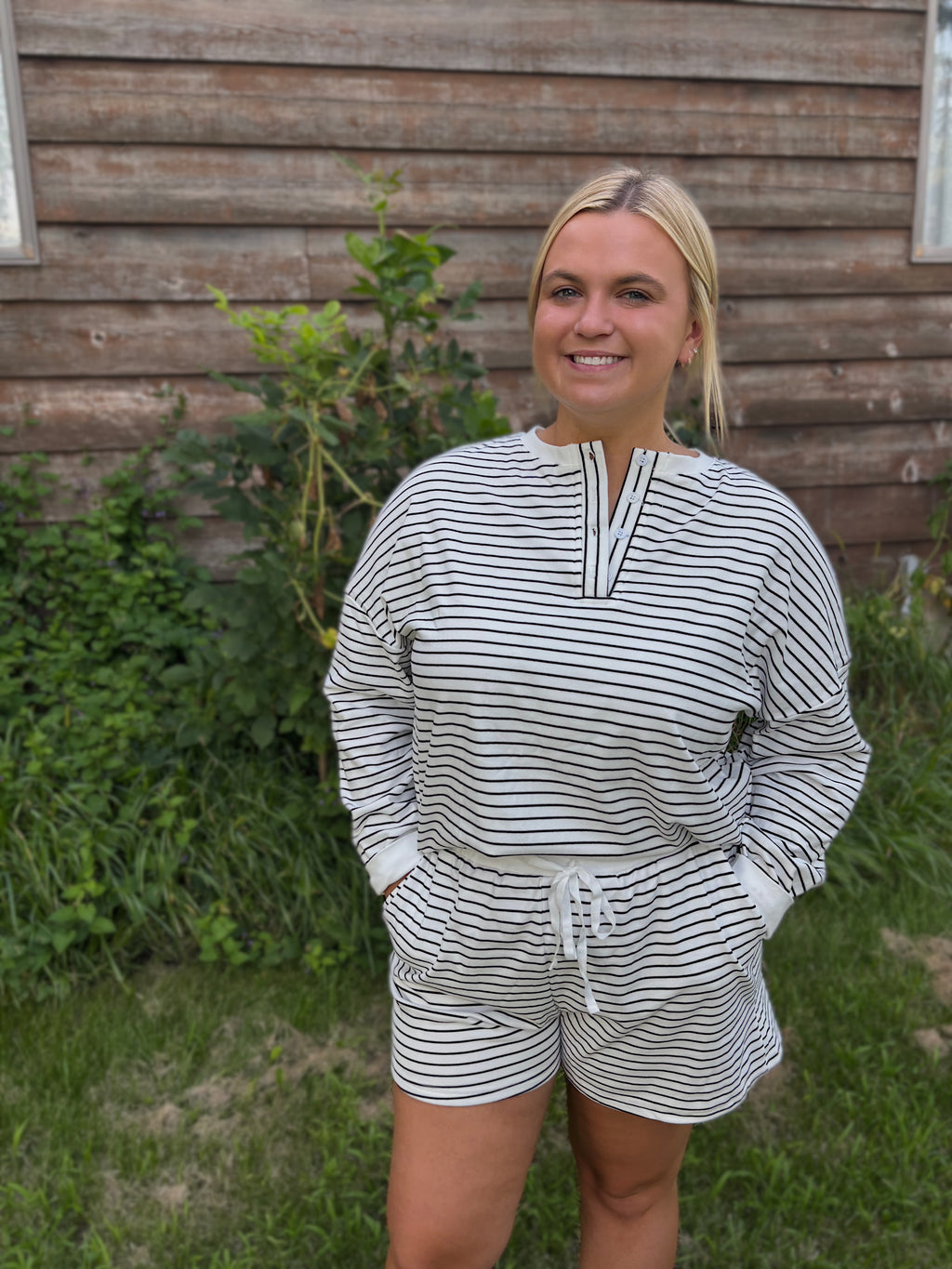 Oatmilk Stripe Set
