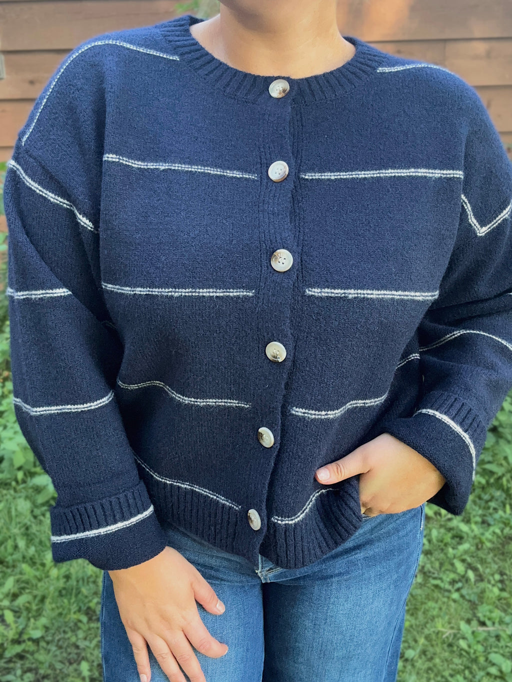 Navy Social Cardigan
