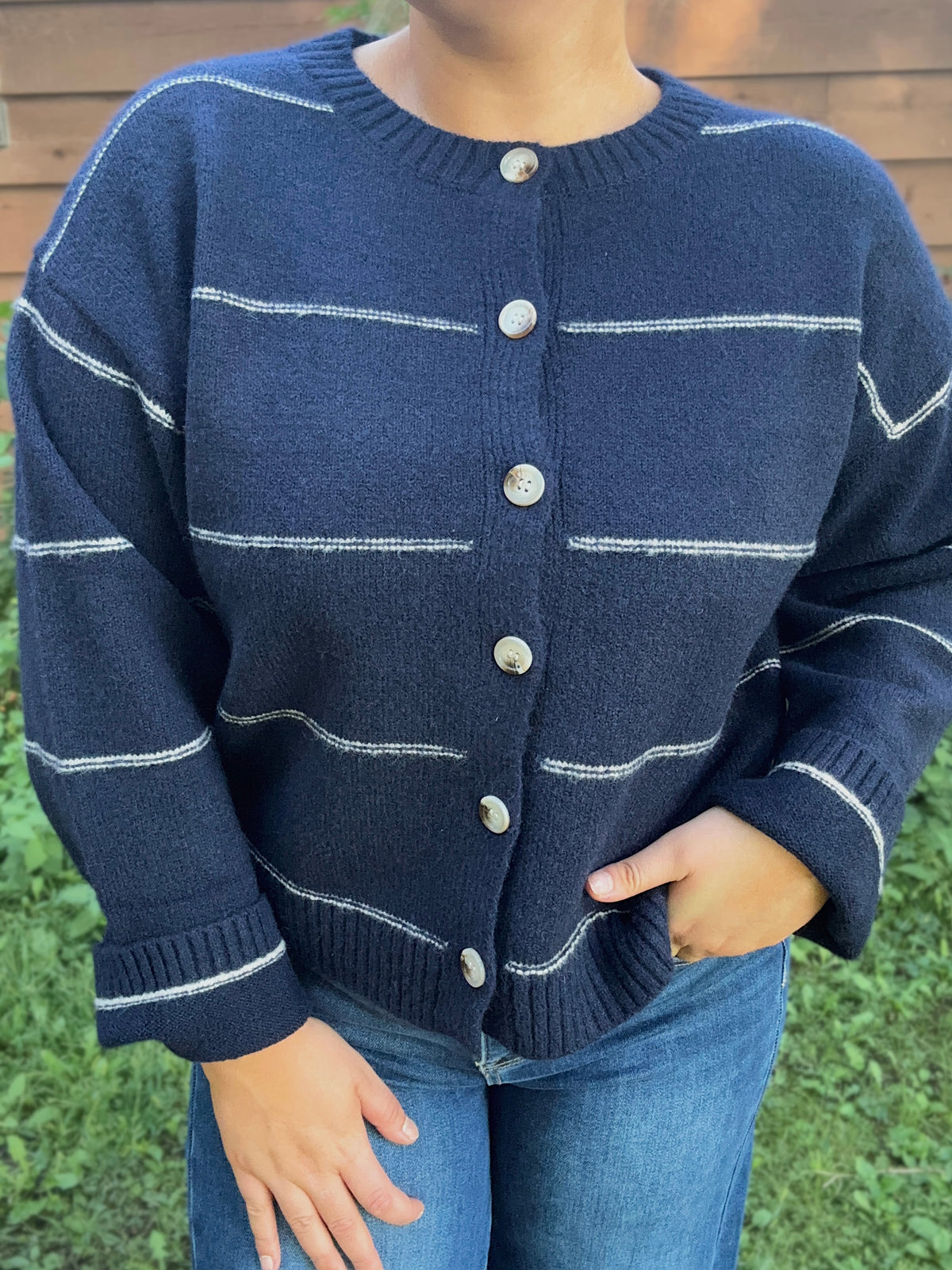 Navy Social Cardigan