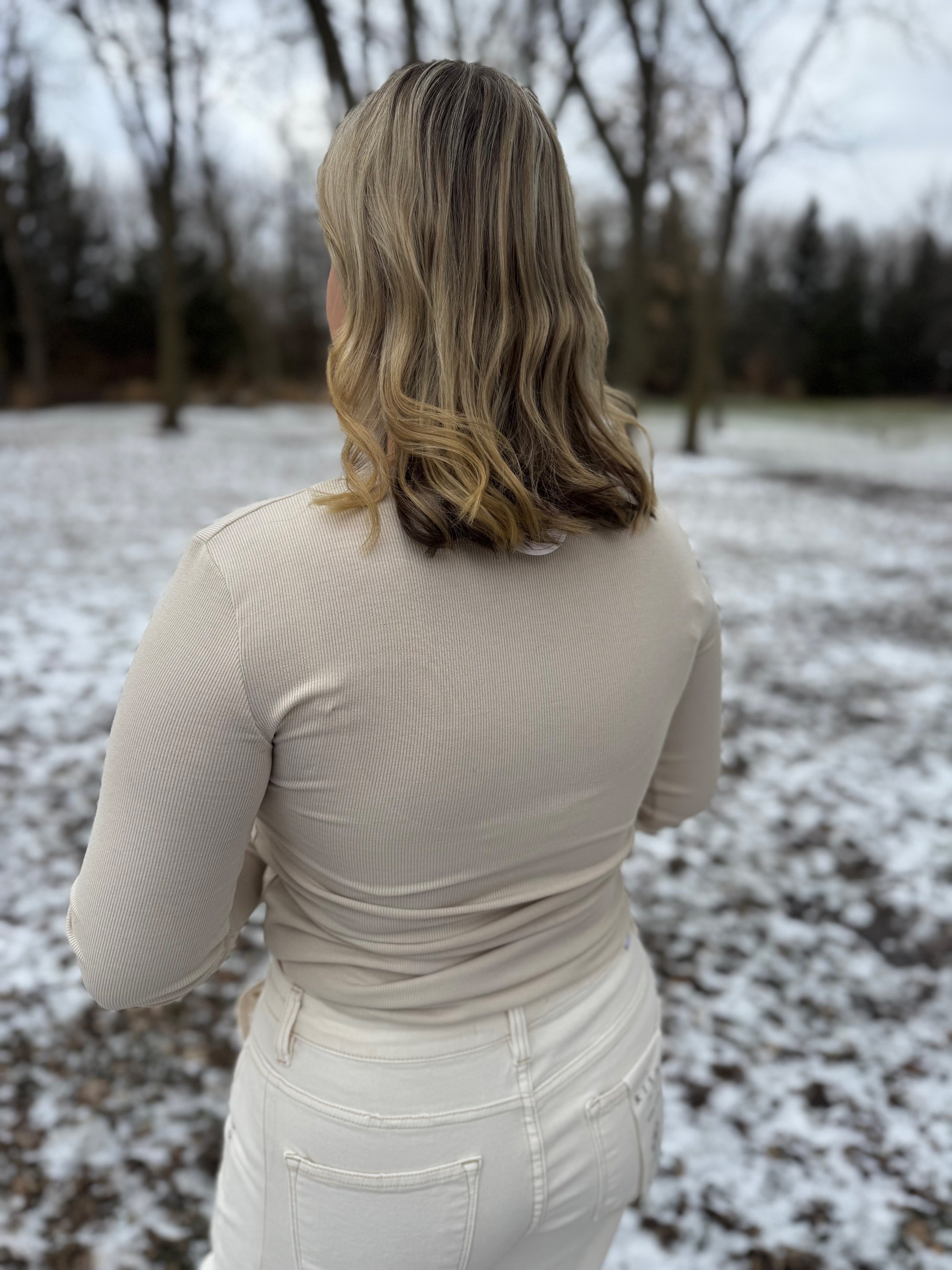 Everyday Essential Oat Milk ribbed longsleeve