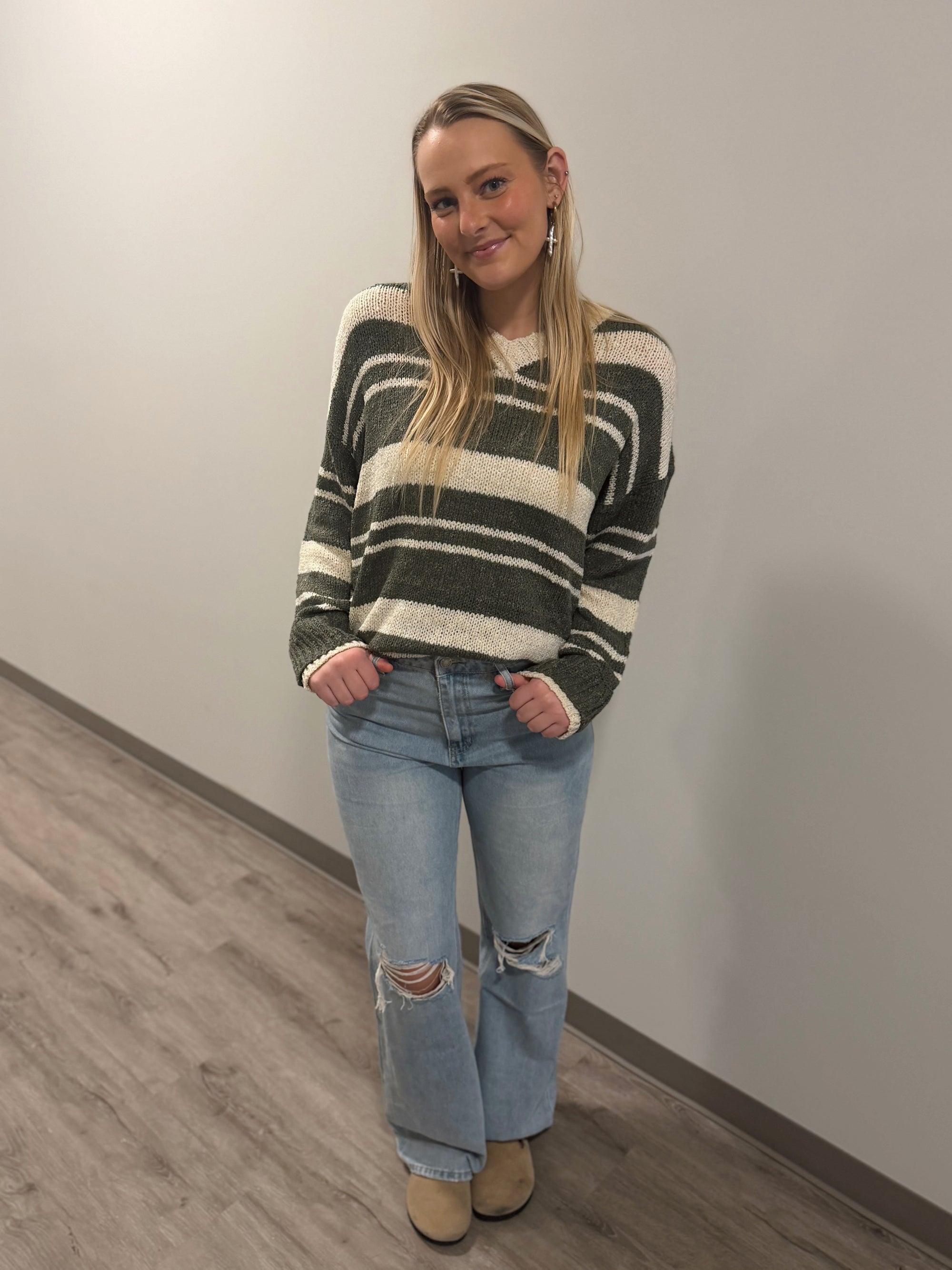 Morning Matcha Sweater Mini Dress