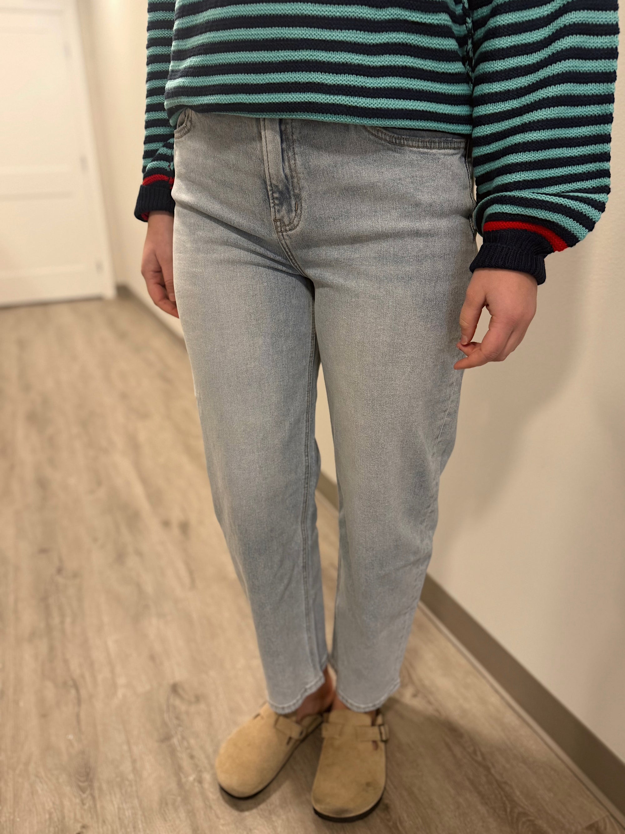 Vervet High Rise Light Wash Barrel Jeans