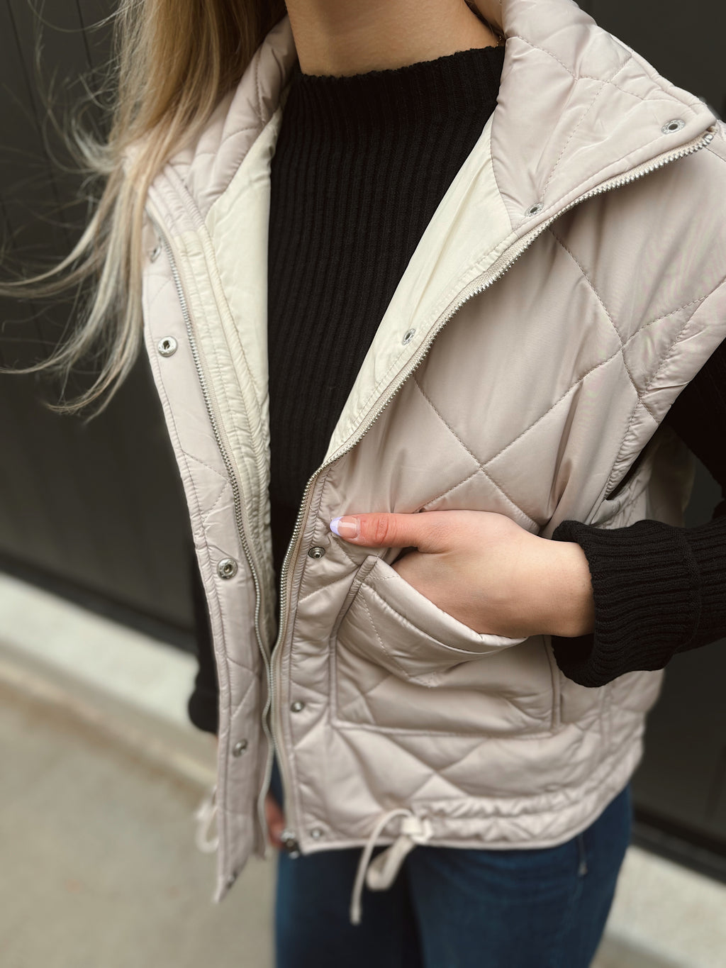 Alpine Taupe Puffer Vest