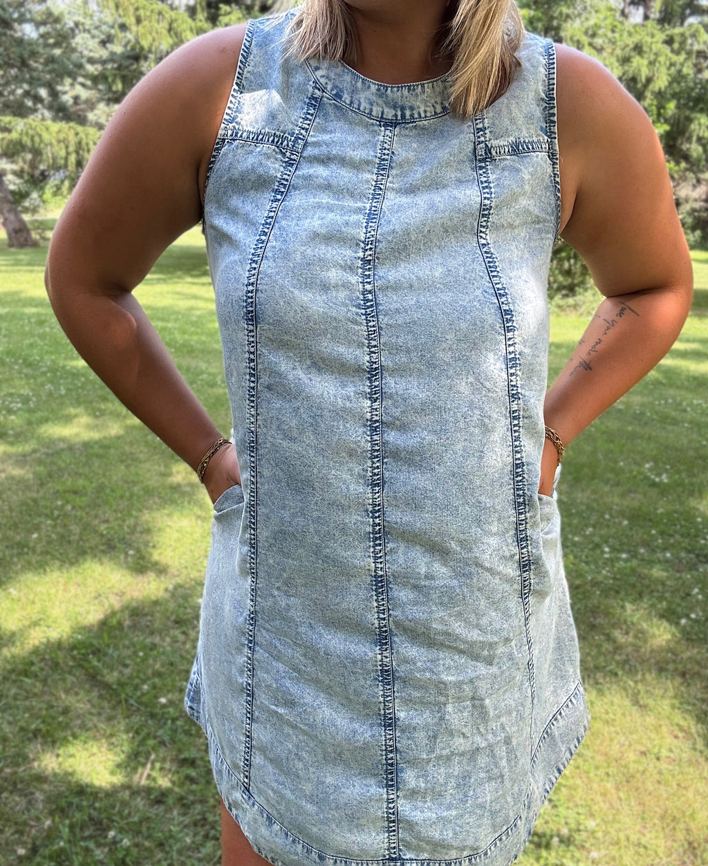 Chambray Charm Dress
