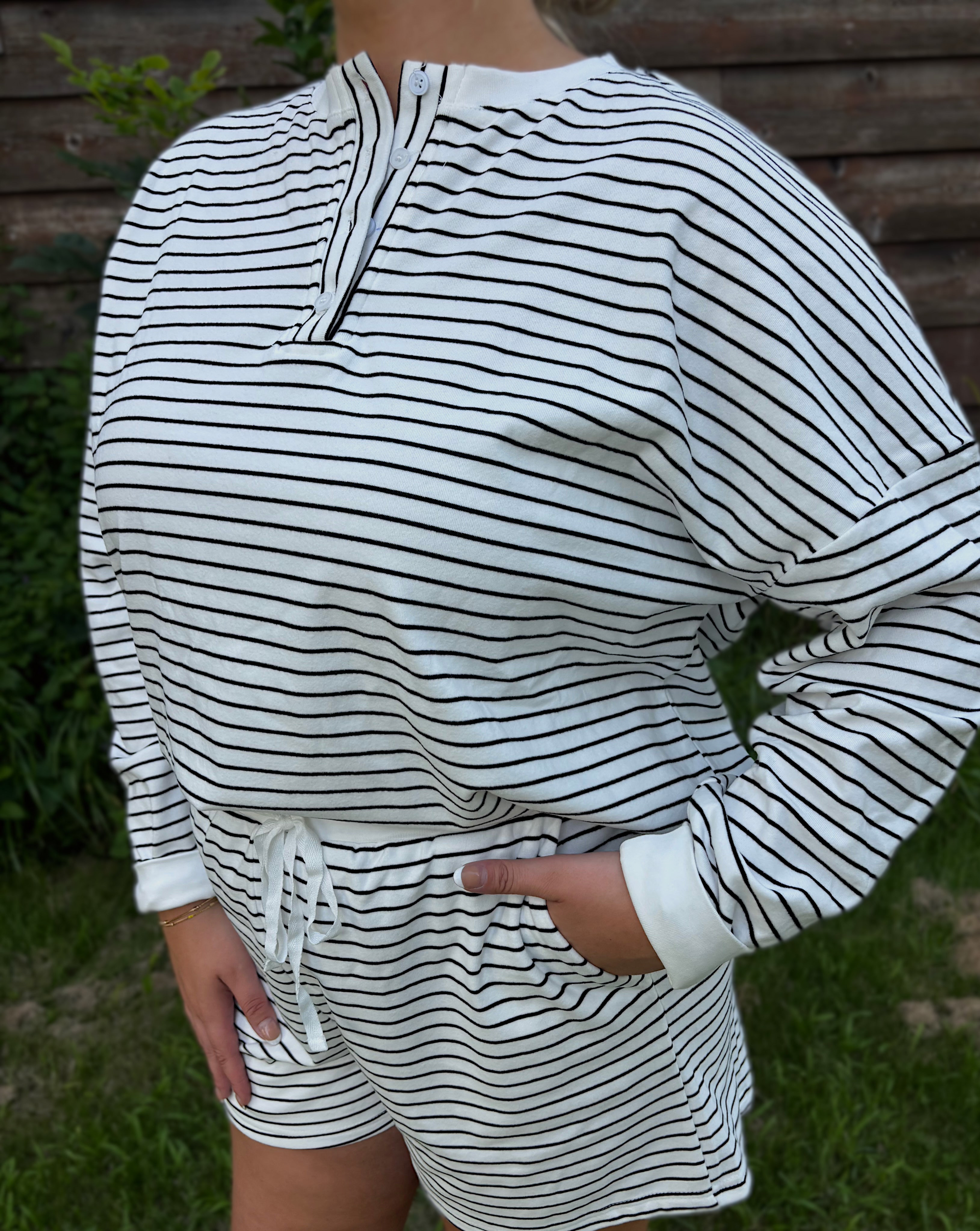 Oatmilk Stripe Set