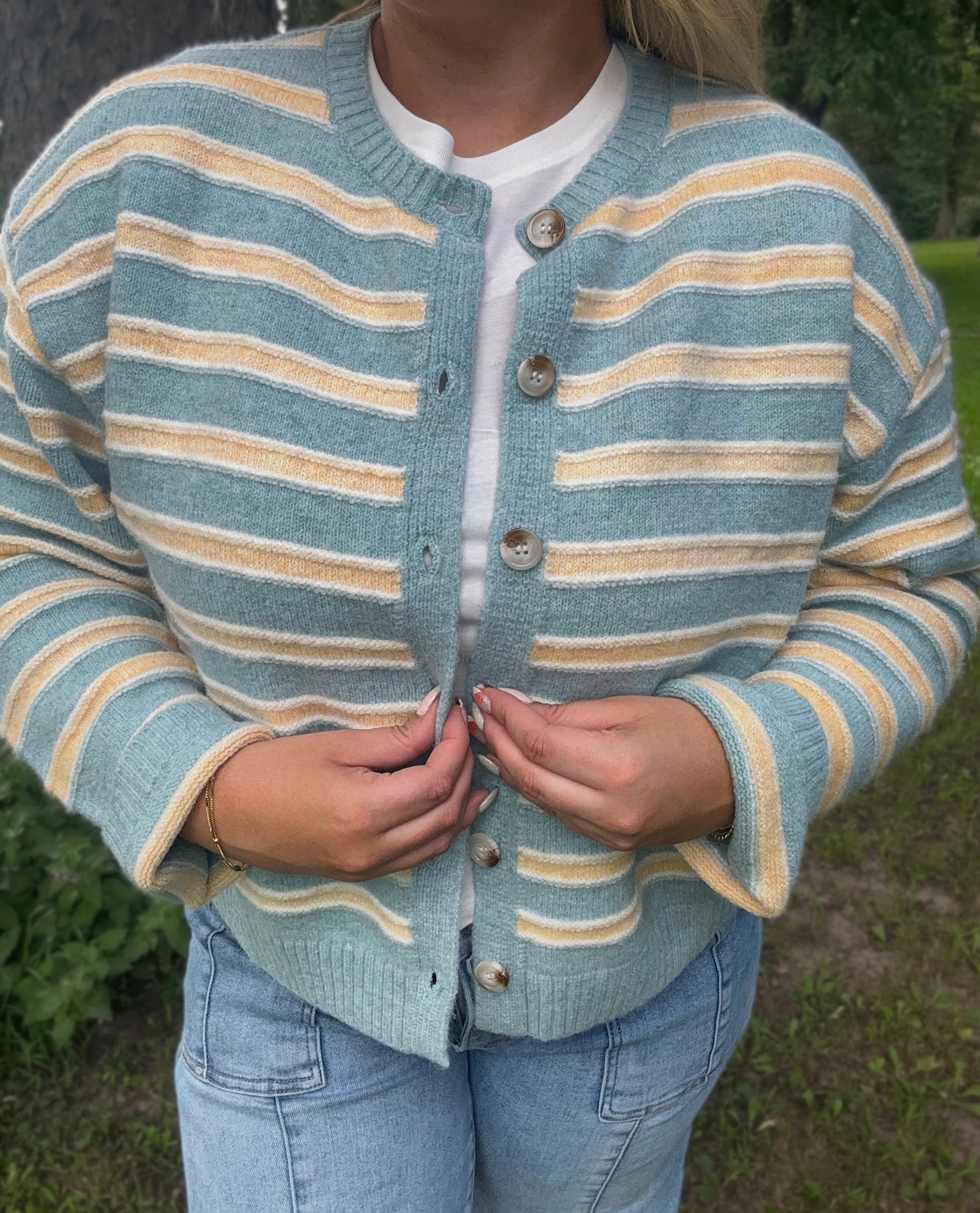 Bluebird Stripe Cardigan