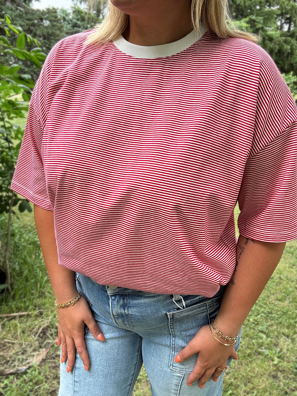 Cherry Stripe Tee