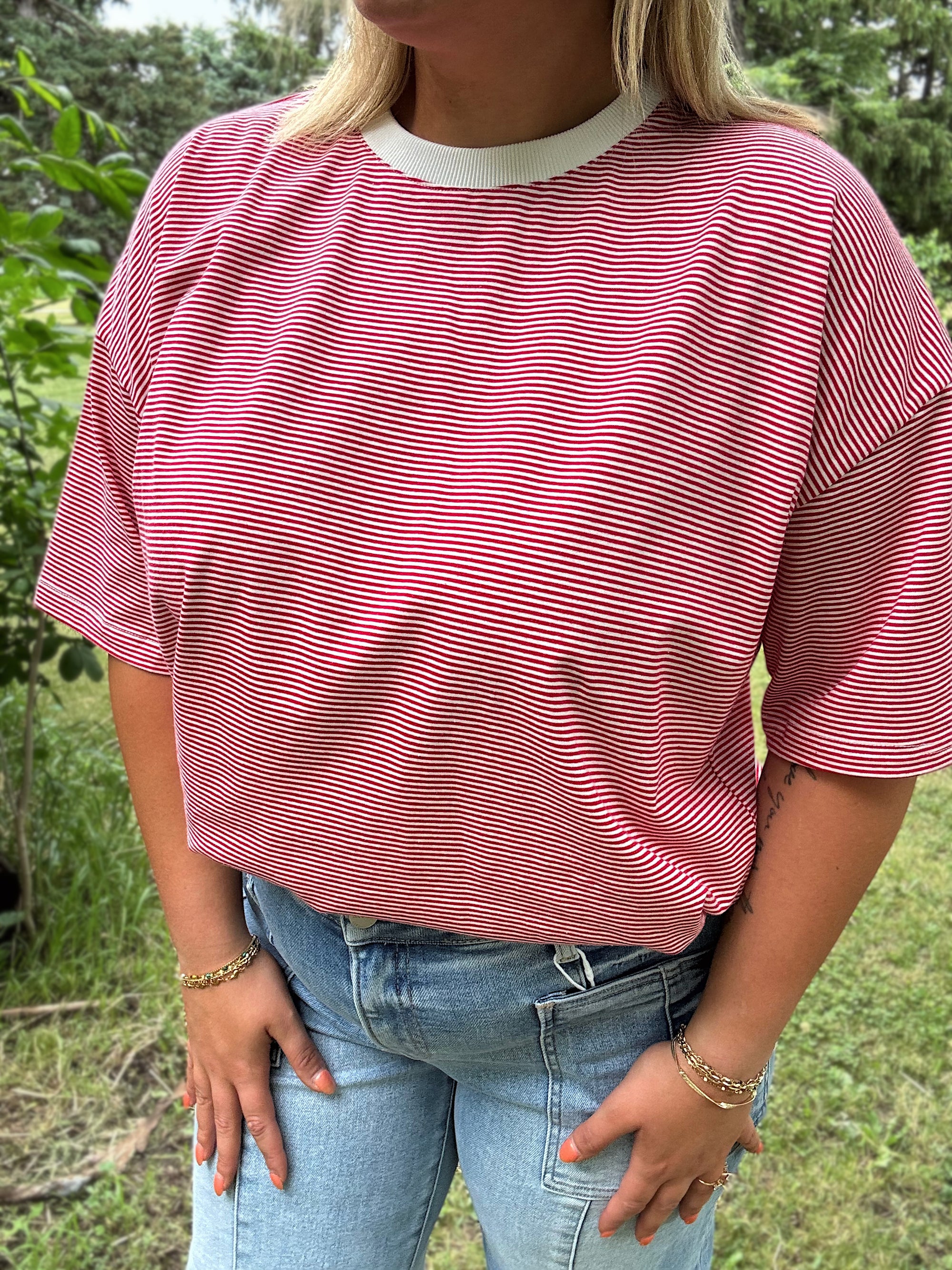 Cherry Stripe Tee