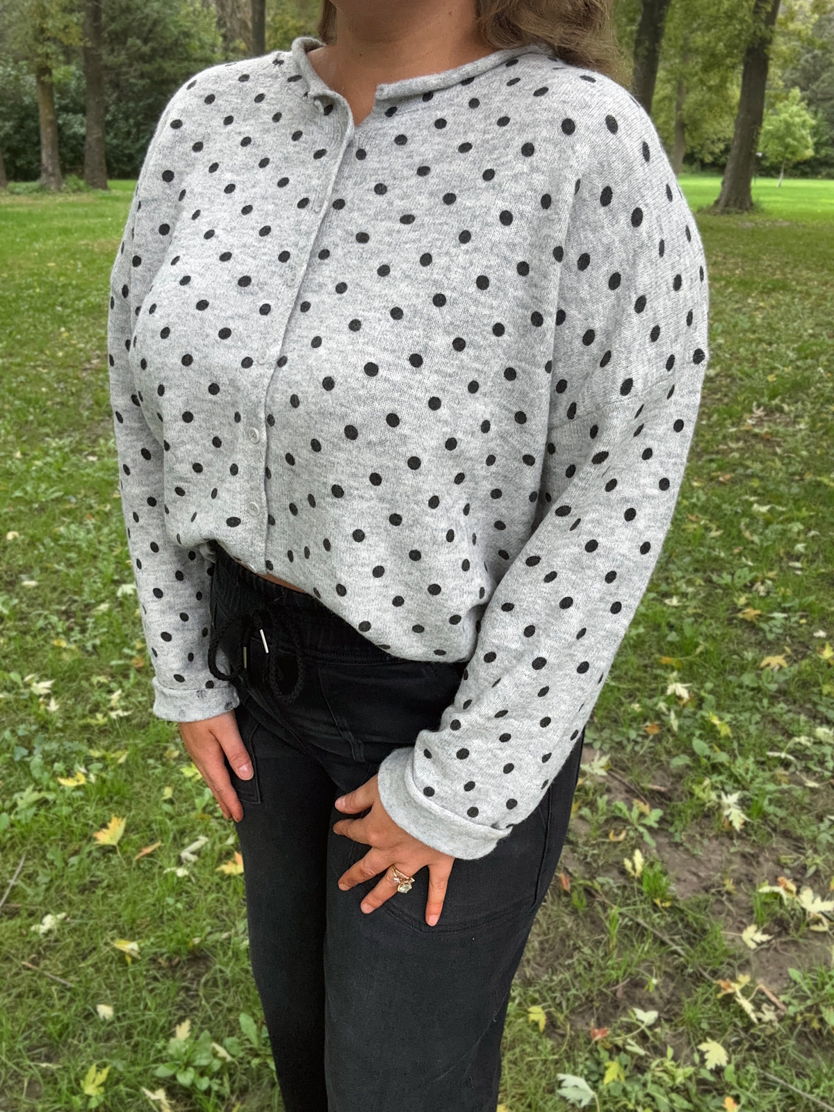 Spotted Grey Knit