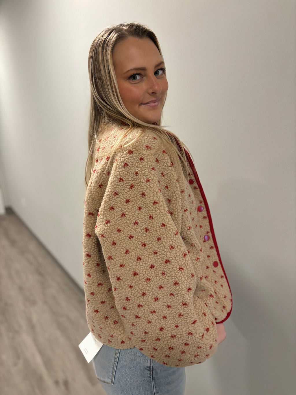 Berry Sweet Button Sherpa