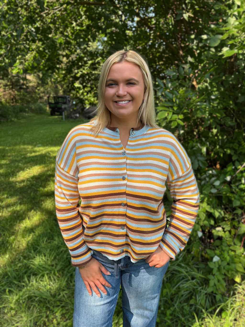 Golden Hour Stripe Cardigan