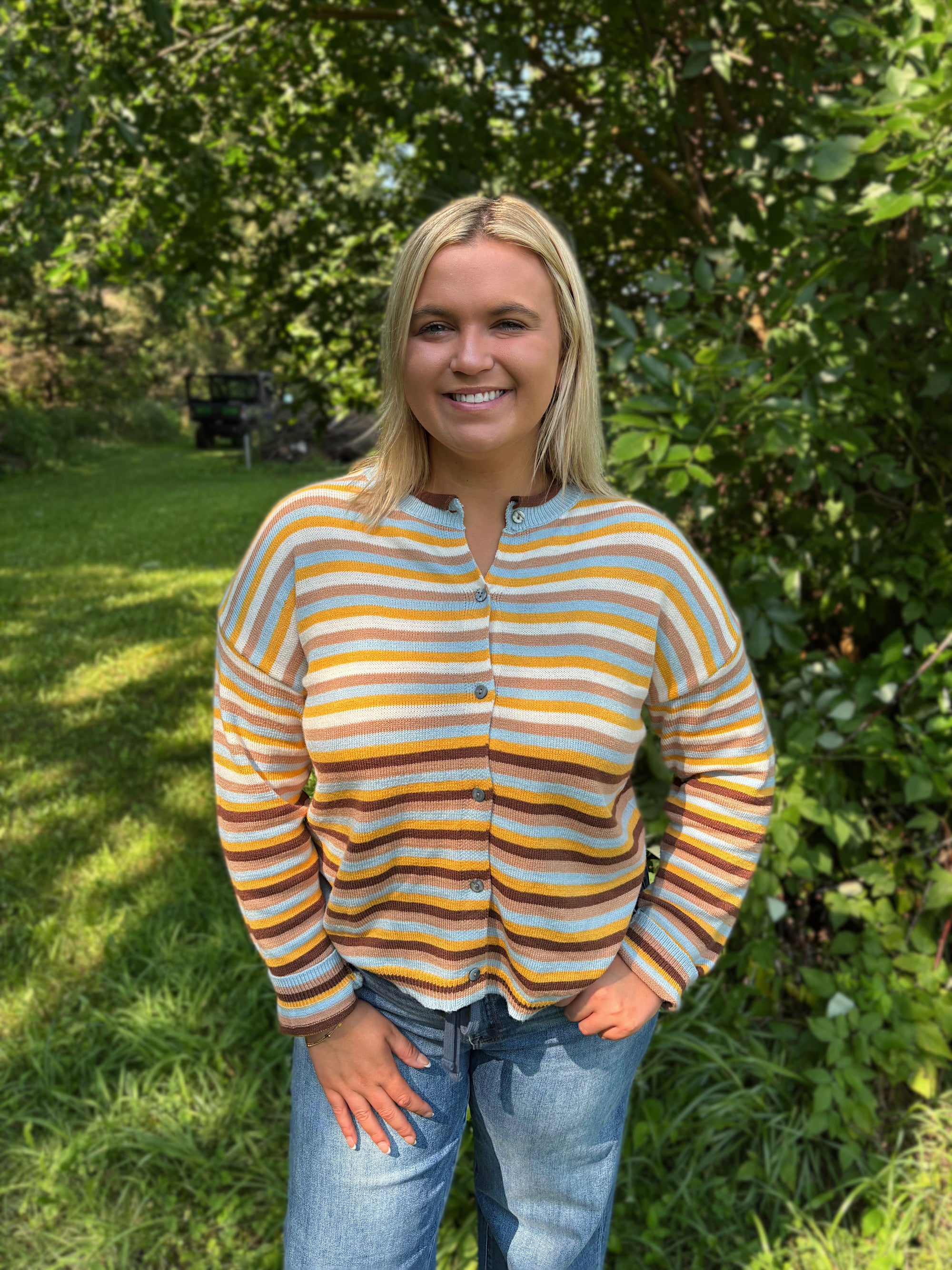 Golden Hour Stripe Cardigan