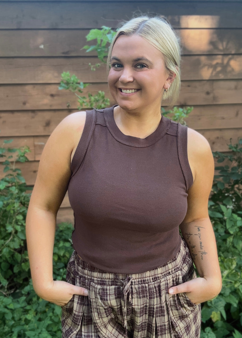 Cocoa Ribbed Tank