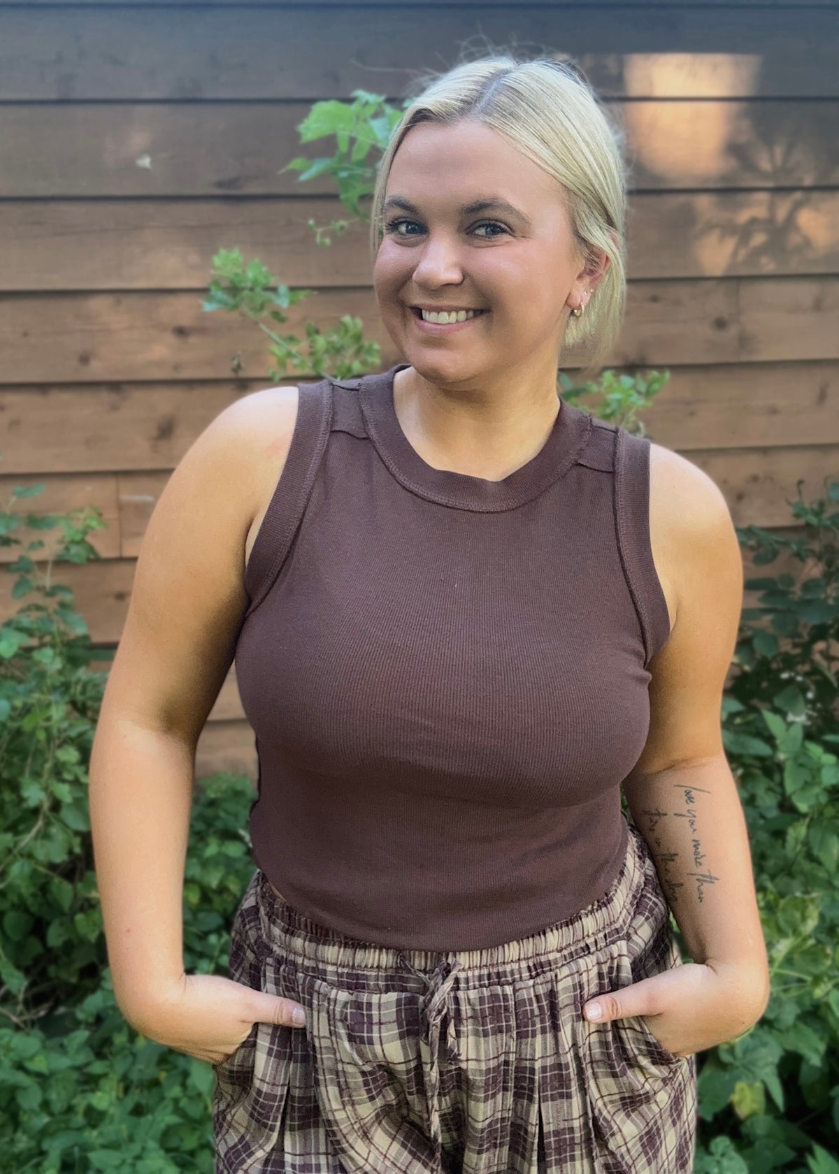 Cocoa Ribbed Tank