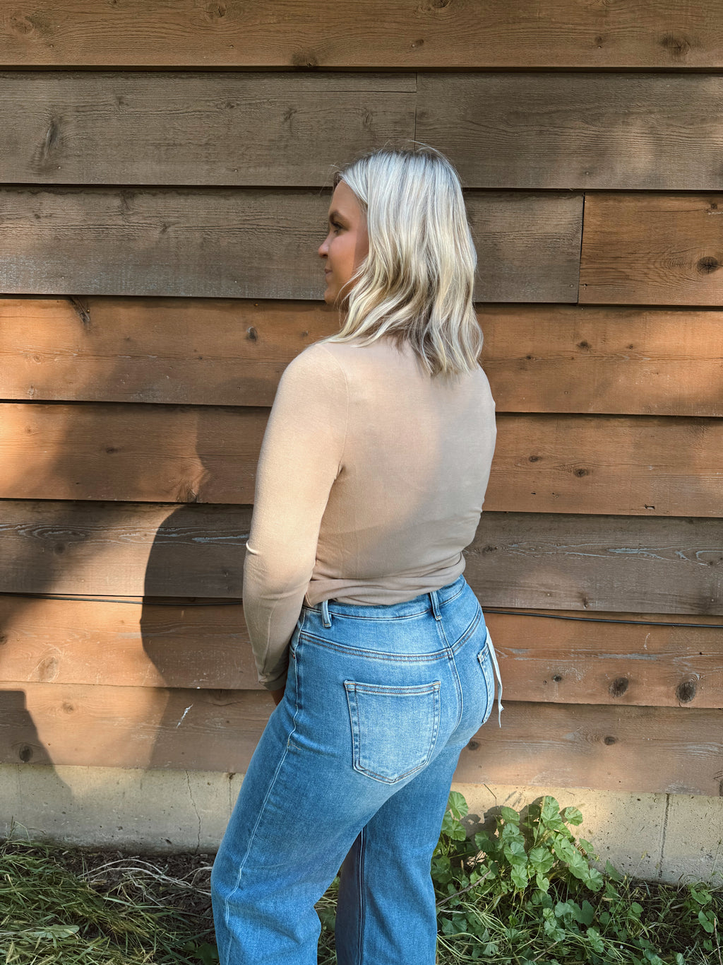 Layer Me Mocha Fitted Knit Long Sleeve