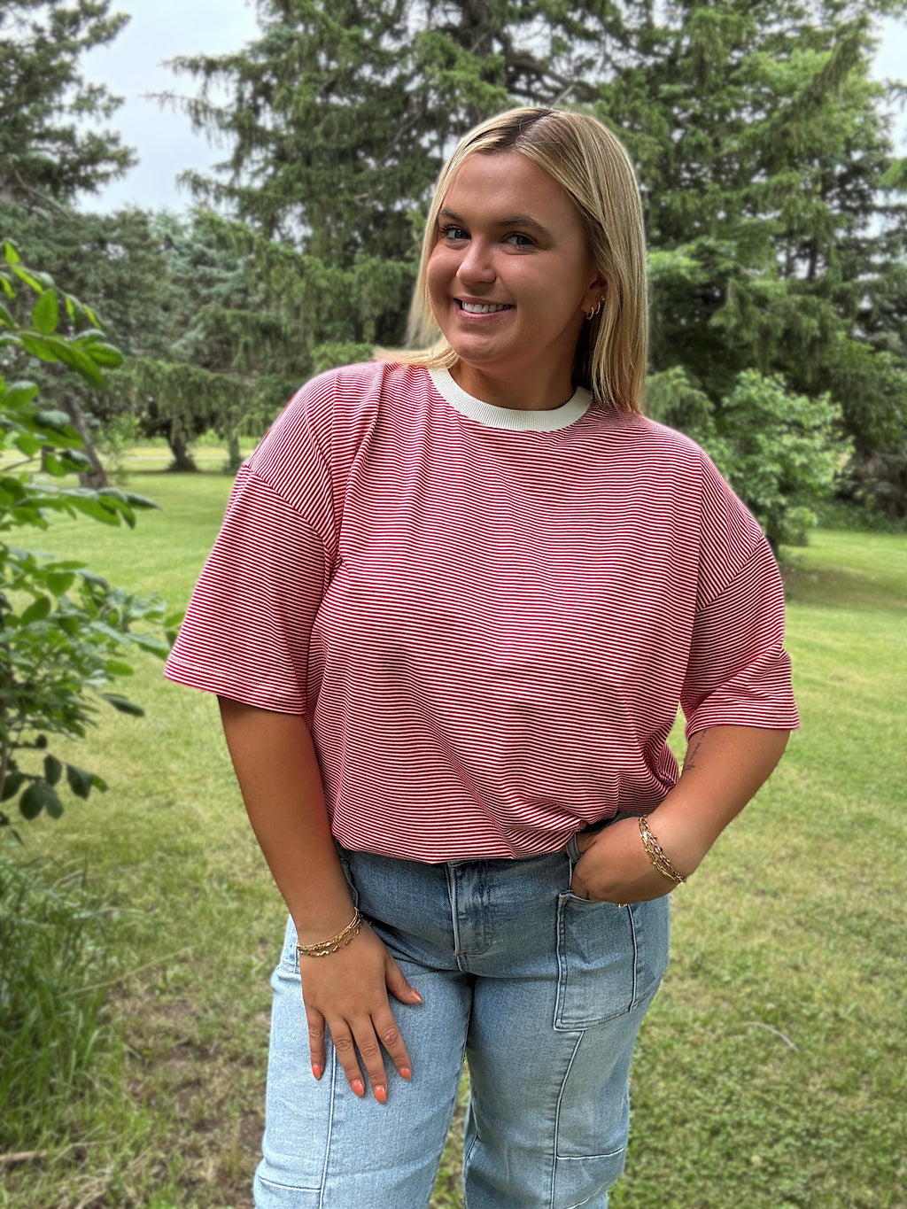 Cherry Stripe Tee