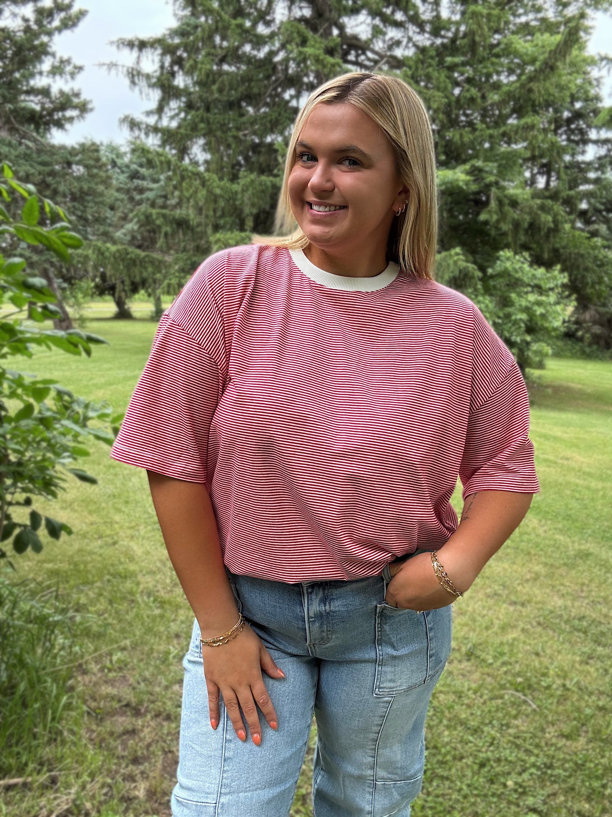 Cherry Stripe Tee