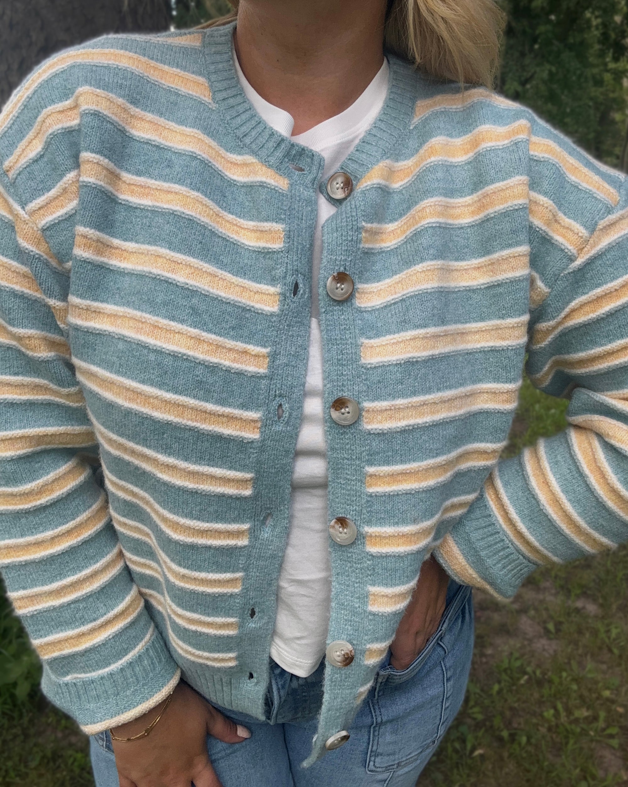 Bluebird Stripe Cardigan