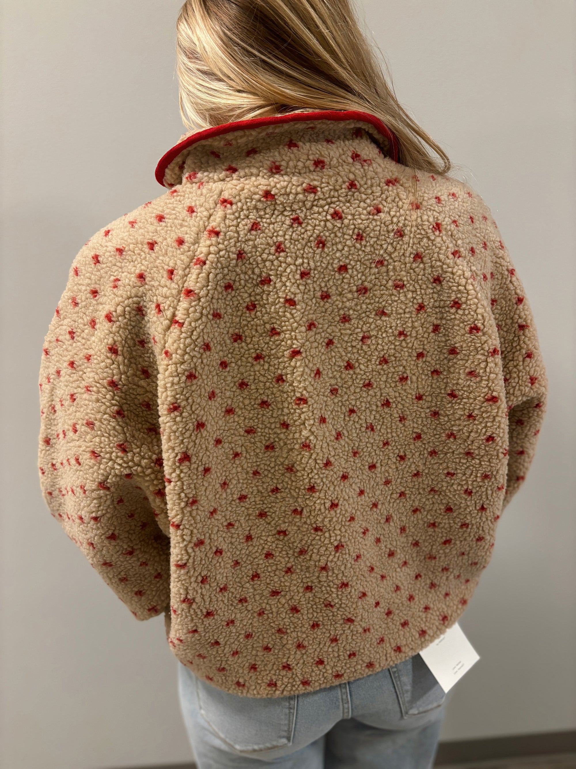 Berry Sweet Button Sherpa