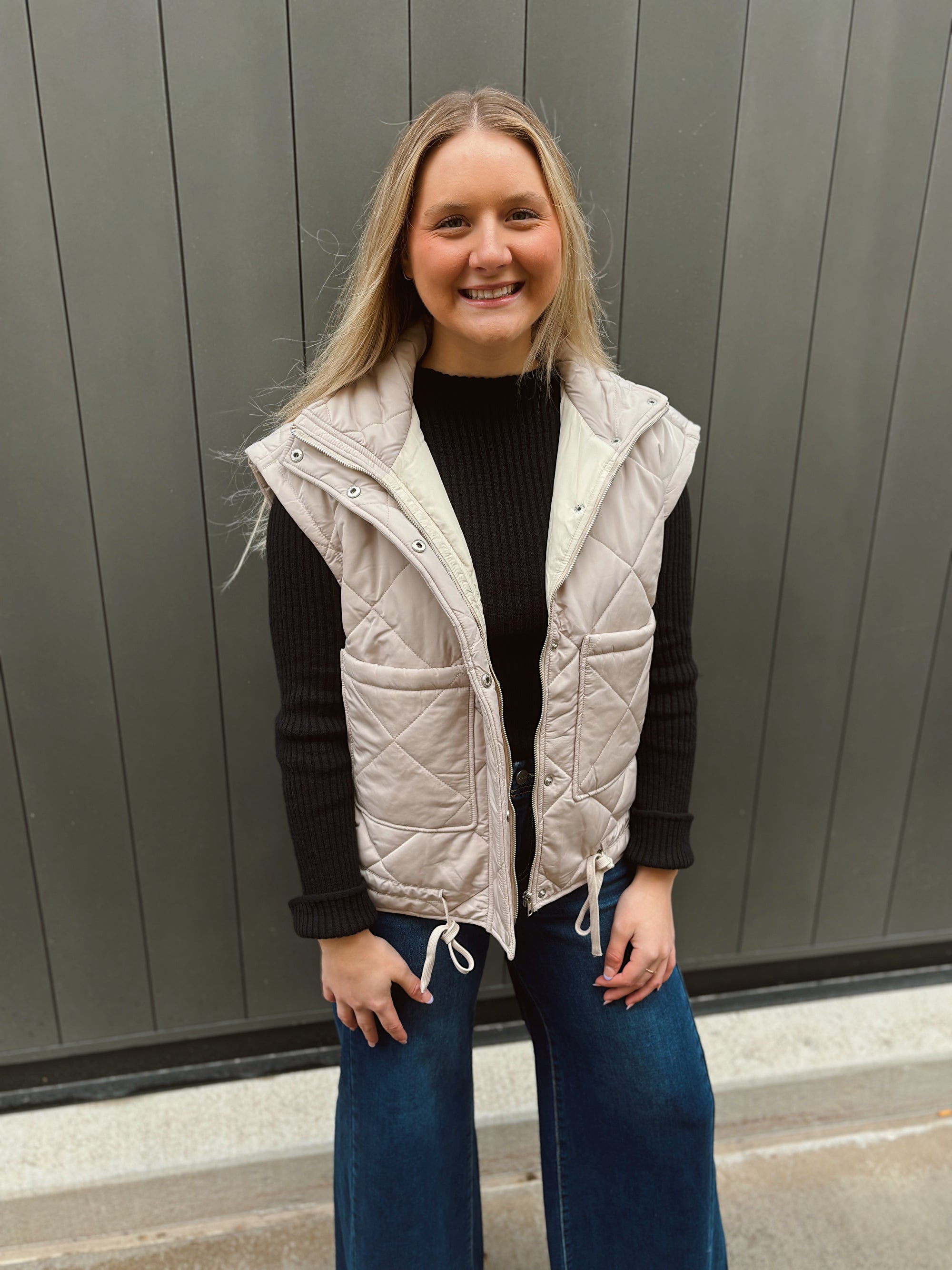 Alpine Taupe Puffer Vest