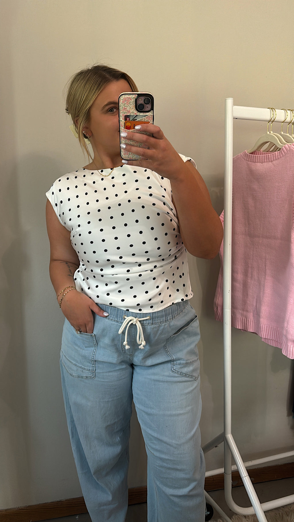 Darling Dot Satin Top
