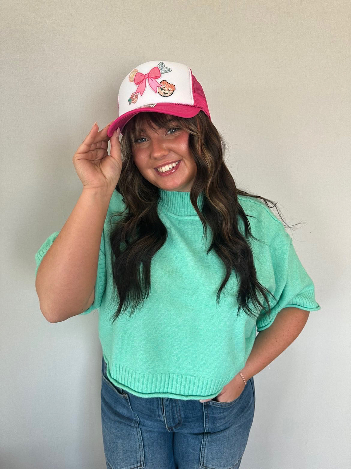 Bubblegum Bow Trucker Hat