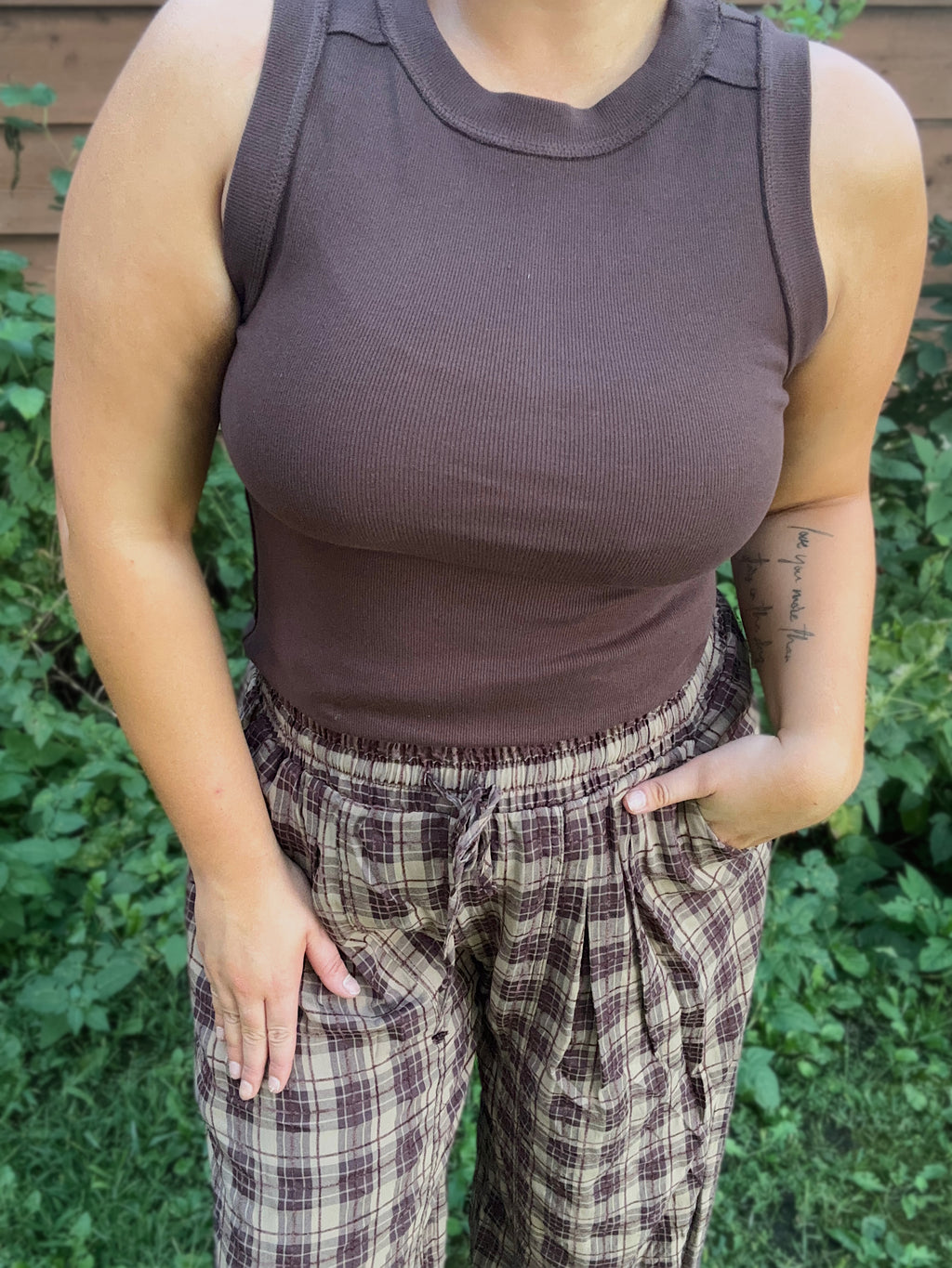 Cocoa Ribbed Tank