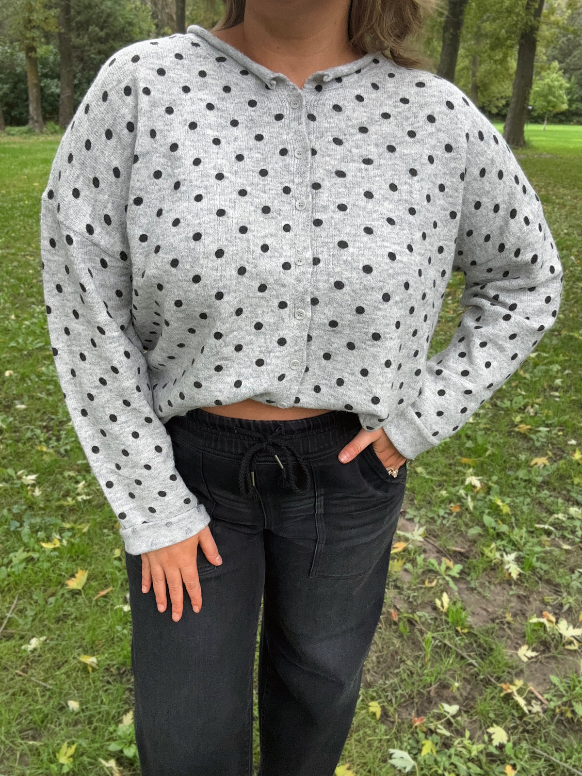 Spotted Grey Knit